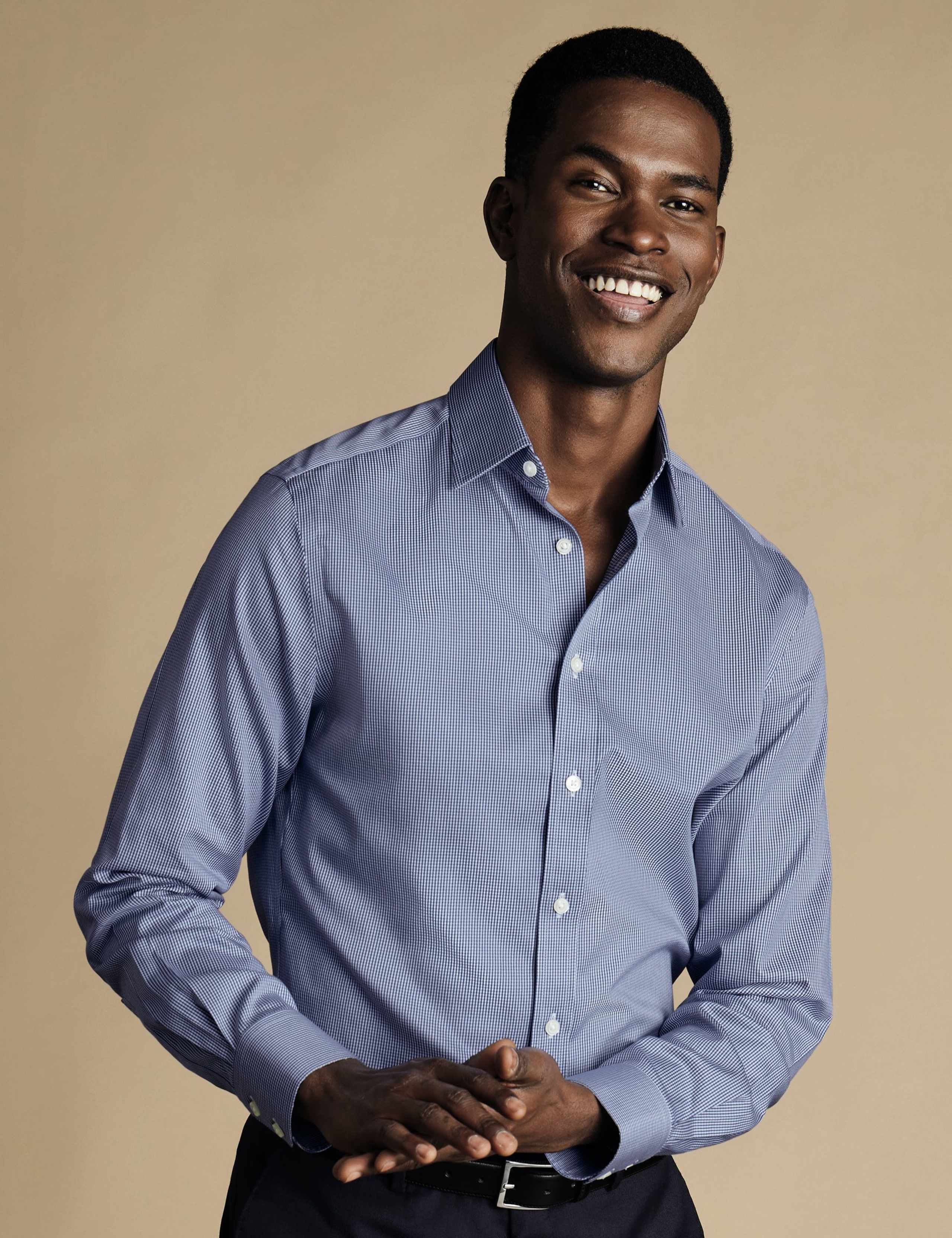 Slim Fit Non Iron Puppytooth Shirt 1 of 6