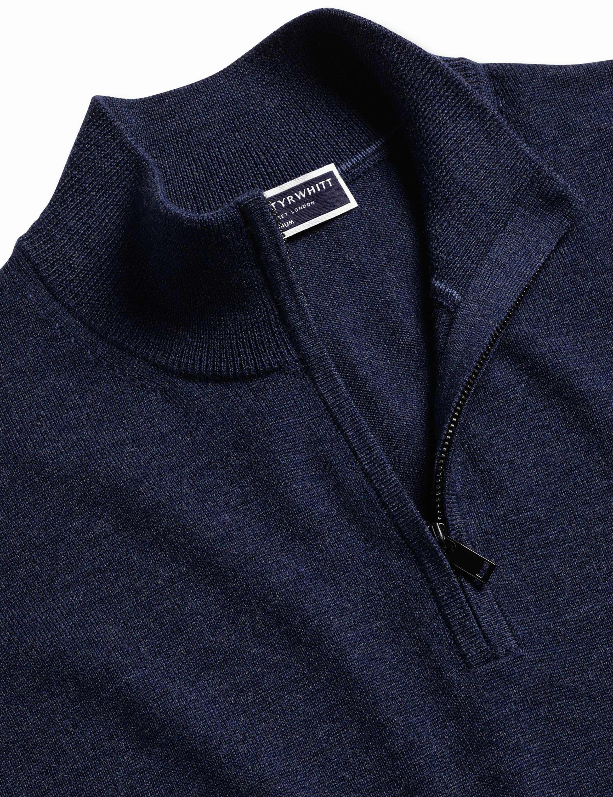 Pure Merino Wool Half Zip Jumper 4 of 5