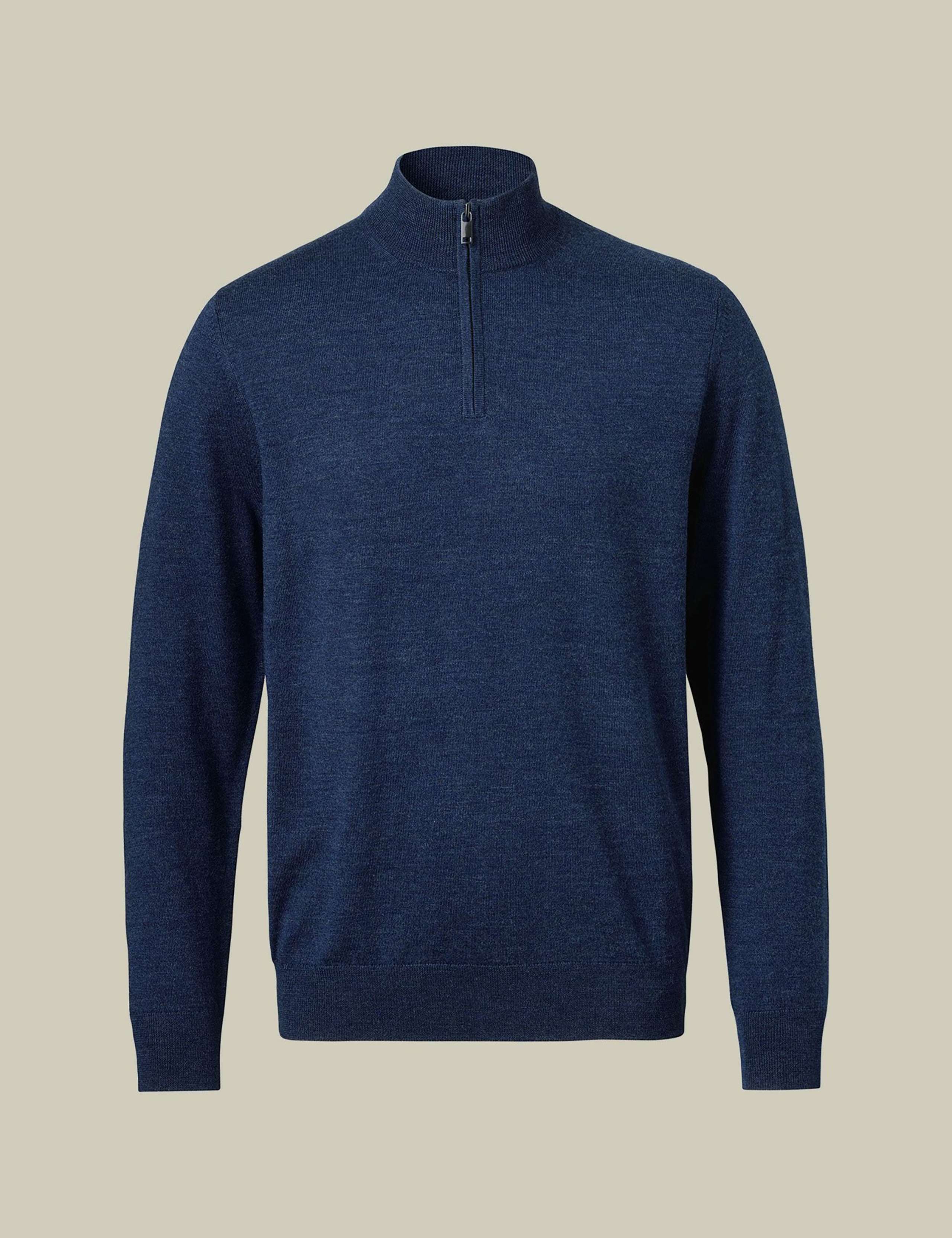 Pure Merino Wool Half Zip Jumper 5 of 5