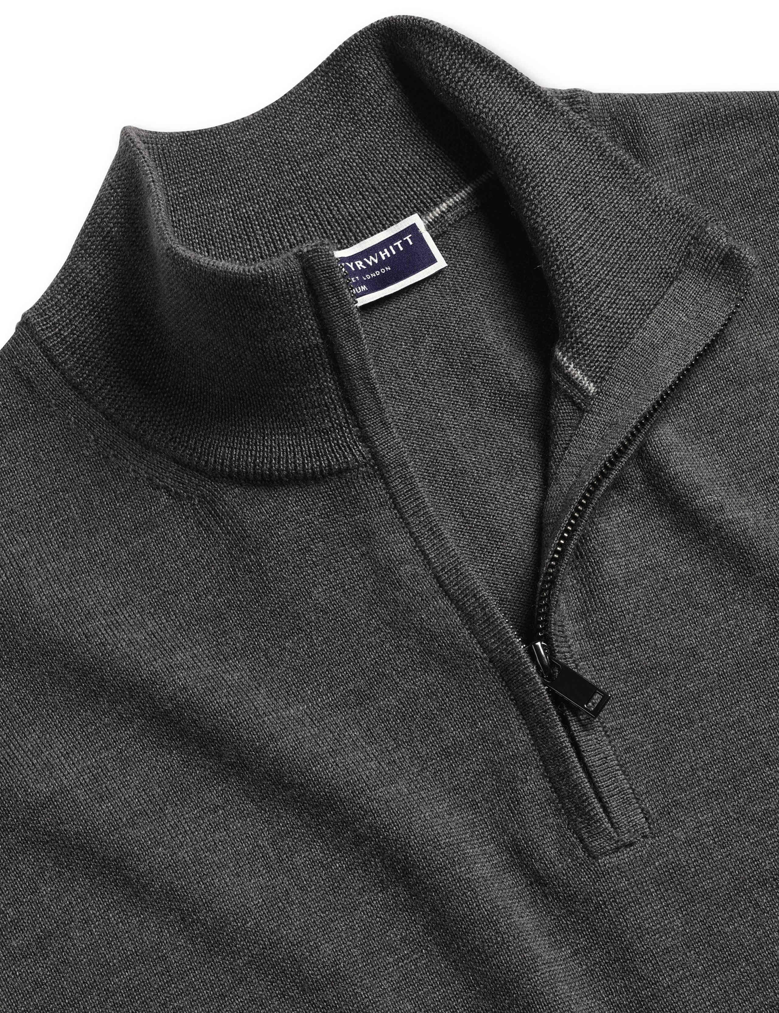 Pure Merino Wool Half Zip Jumper 3 of 5