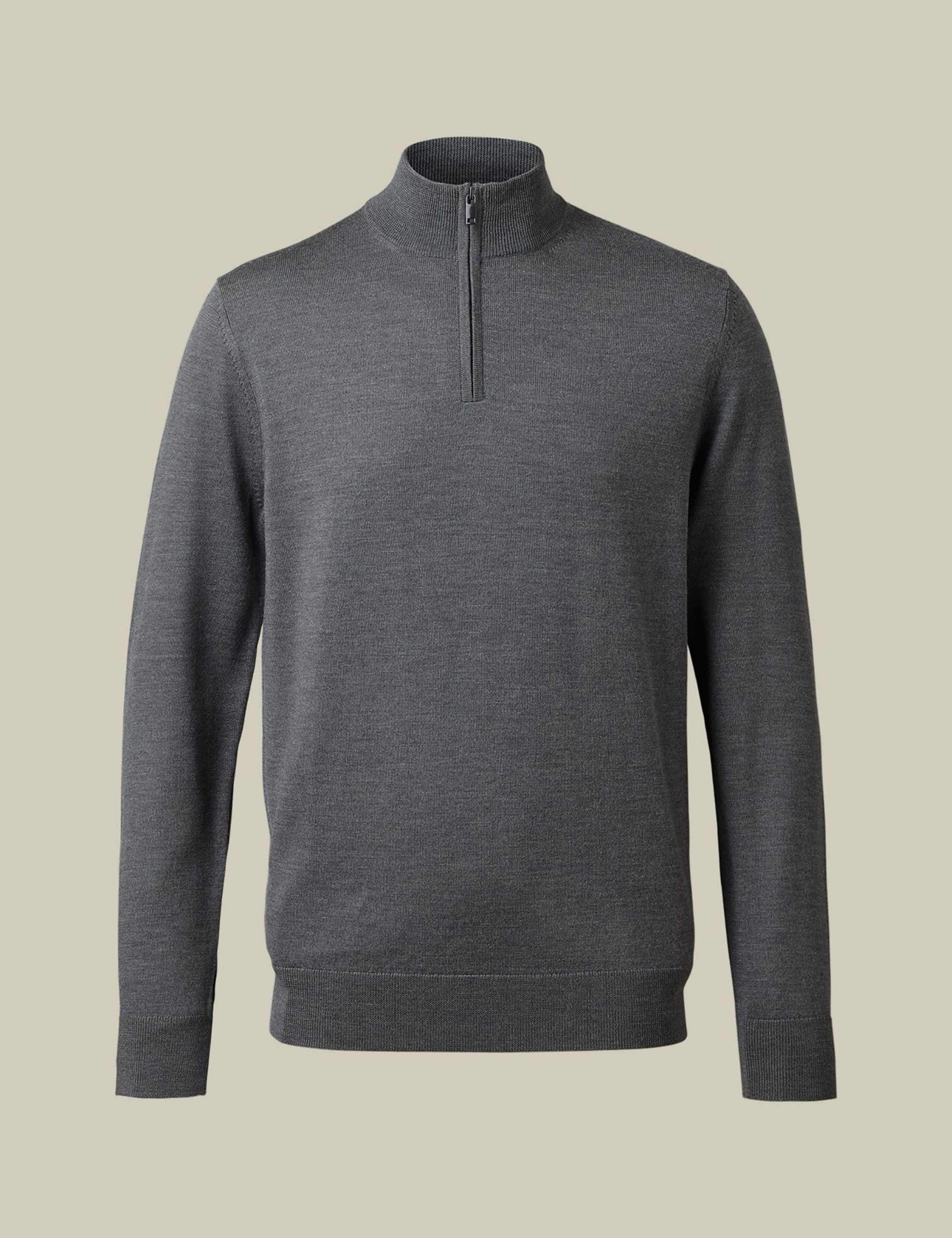 Pure Merino Wool Half Zip Jumper 5 of 5
