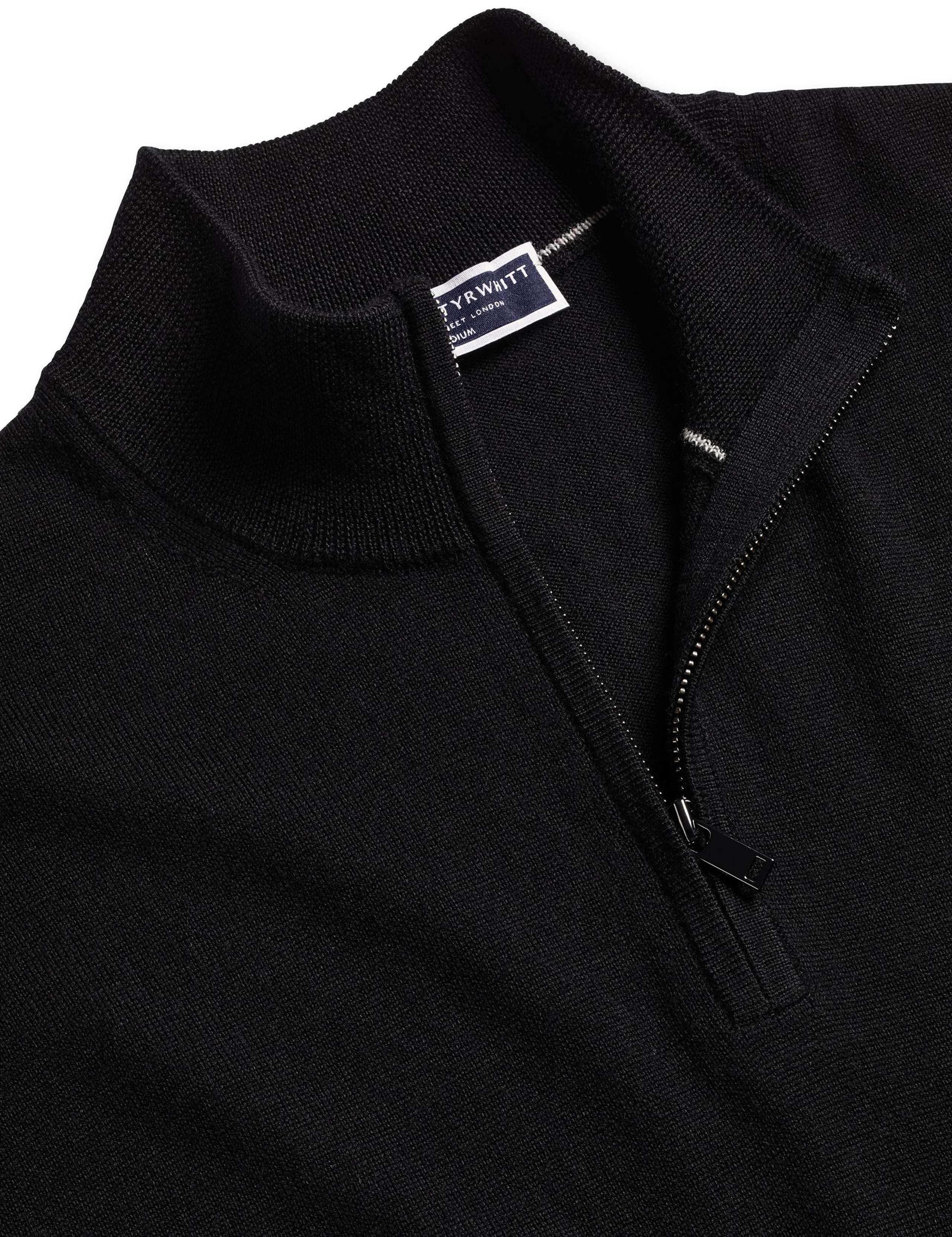 Pure Merino Wool Half Zip Jumper 3 of 5