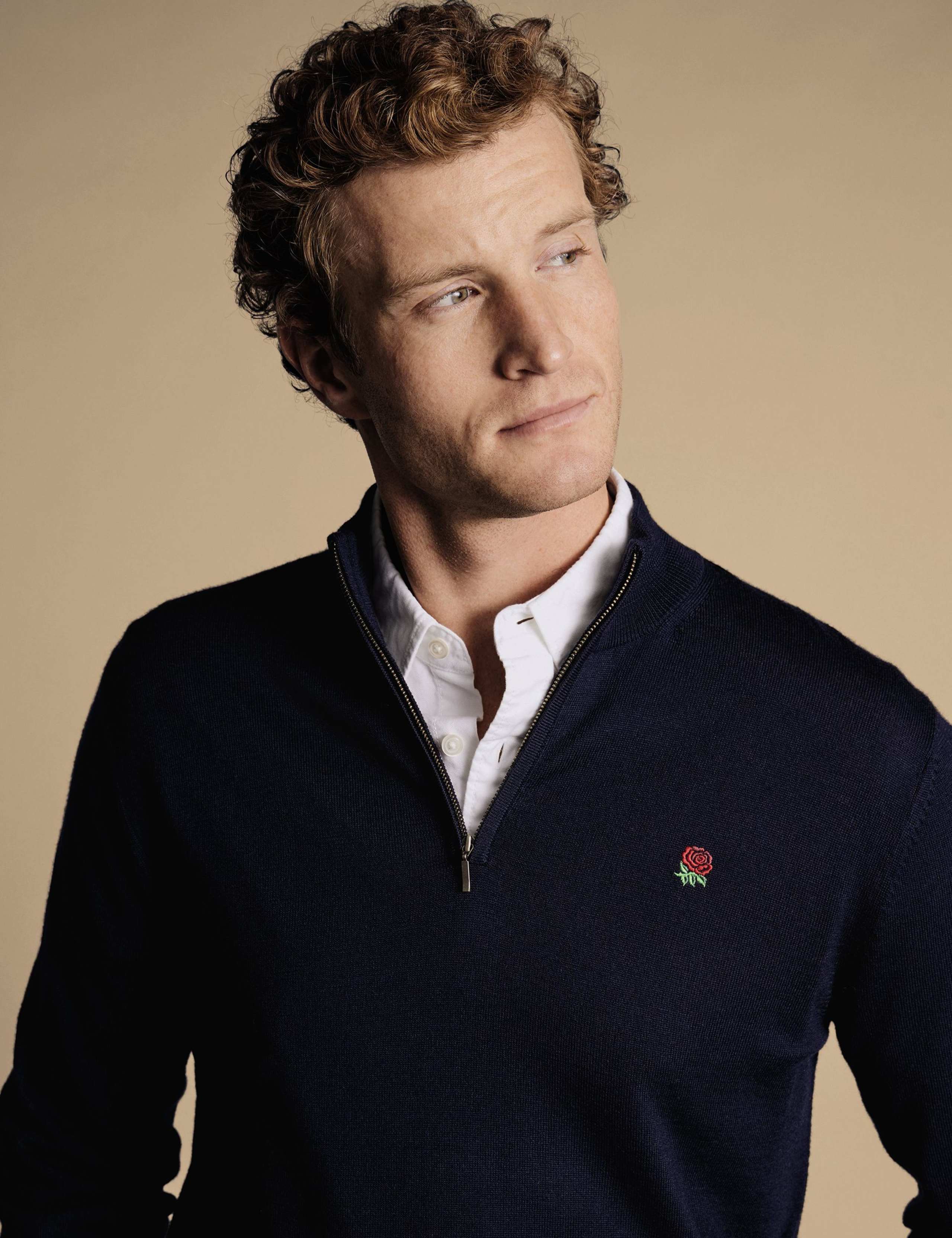 Pure Merino Wool Half Zip Jumper 2 of 5