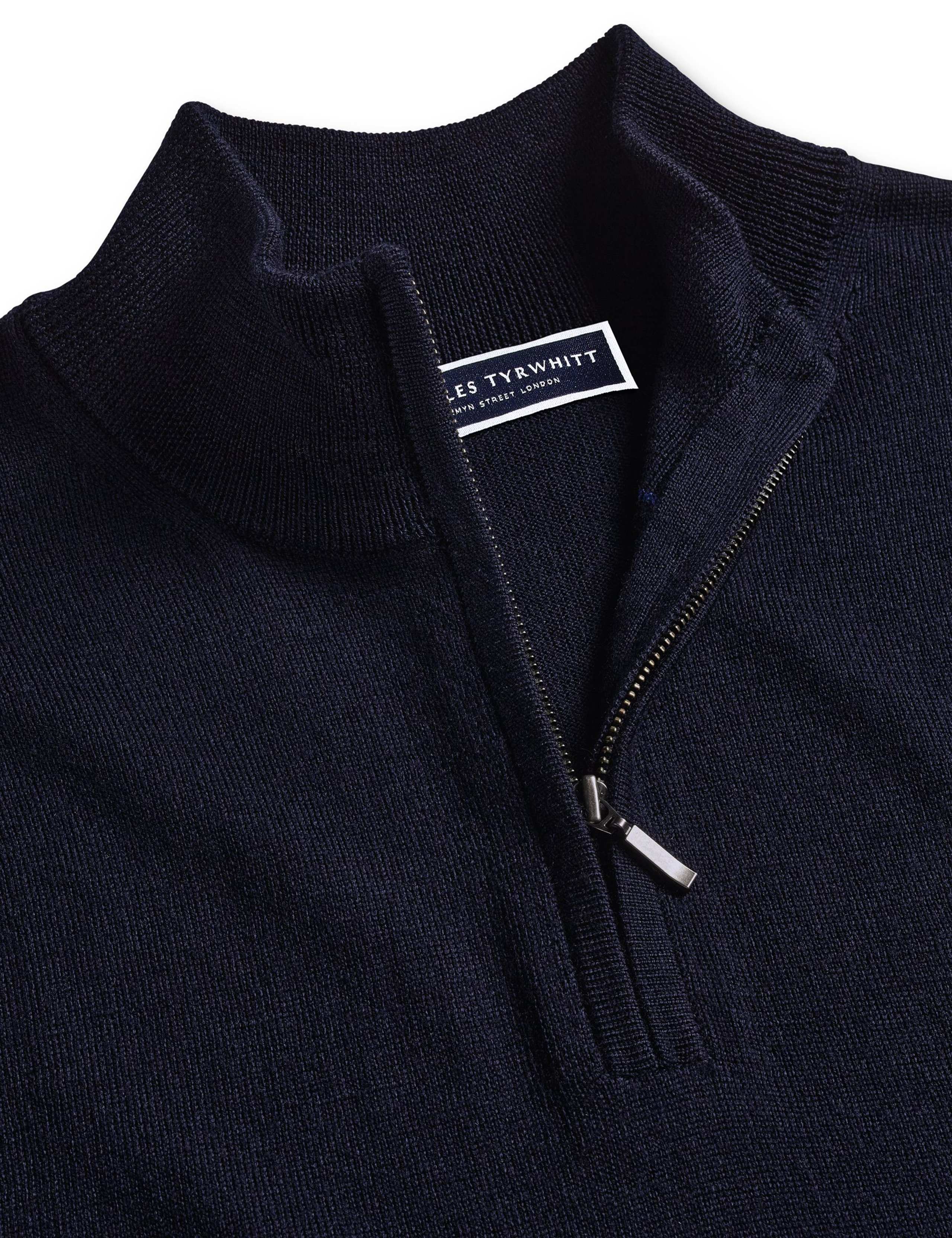 Pure Merino Wool Half Zip Jumper 3 of 5