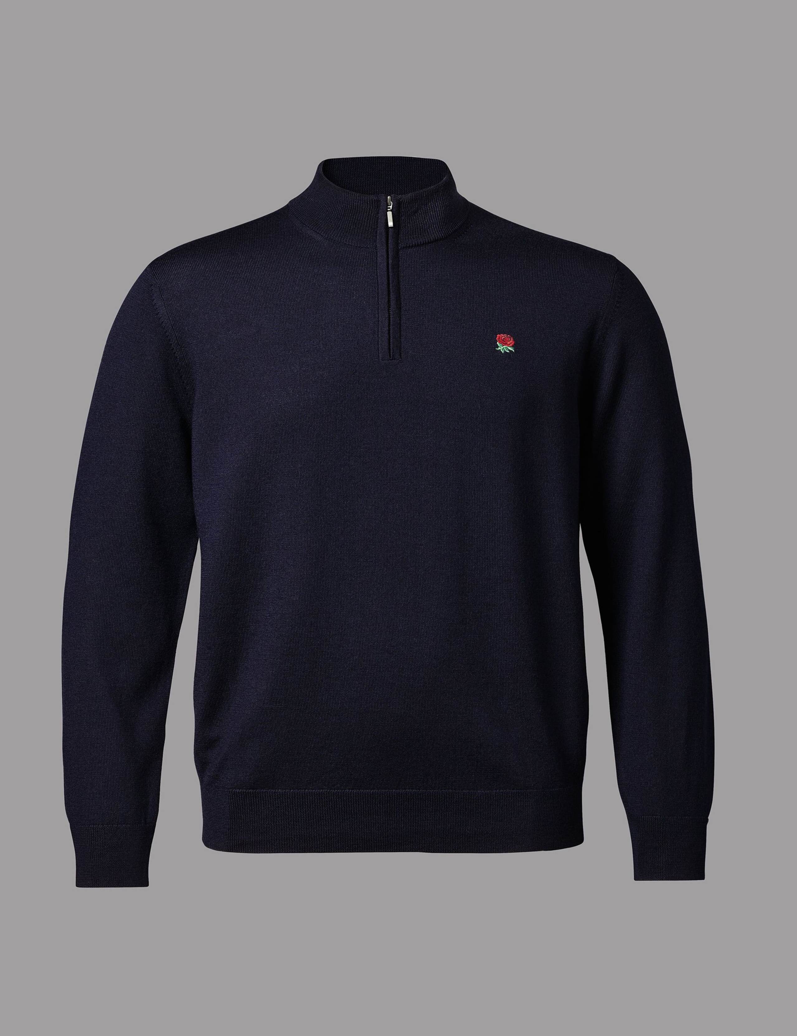 Pure Merino Wool Half Zip Jumper 5 of 5
