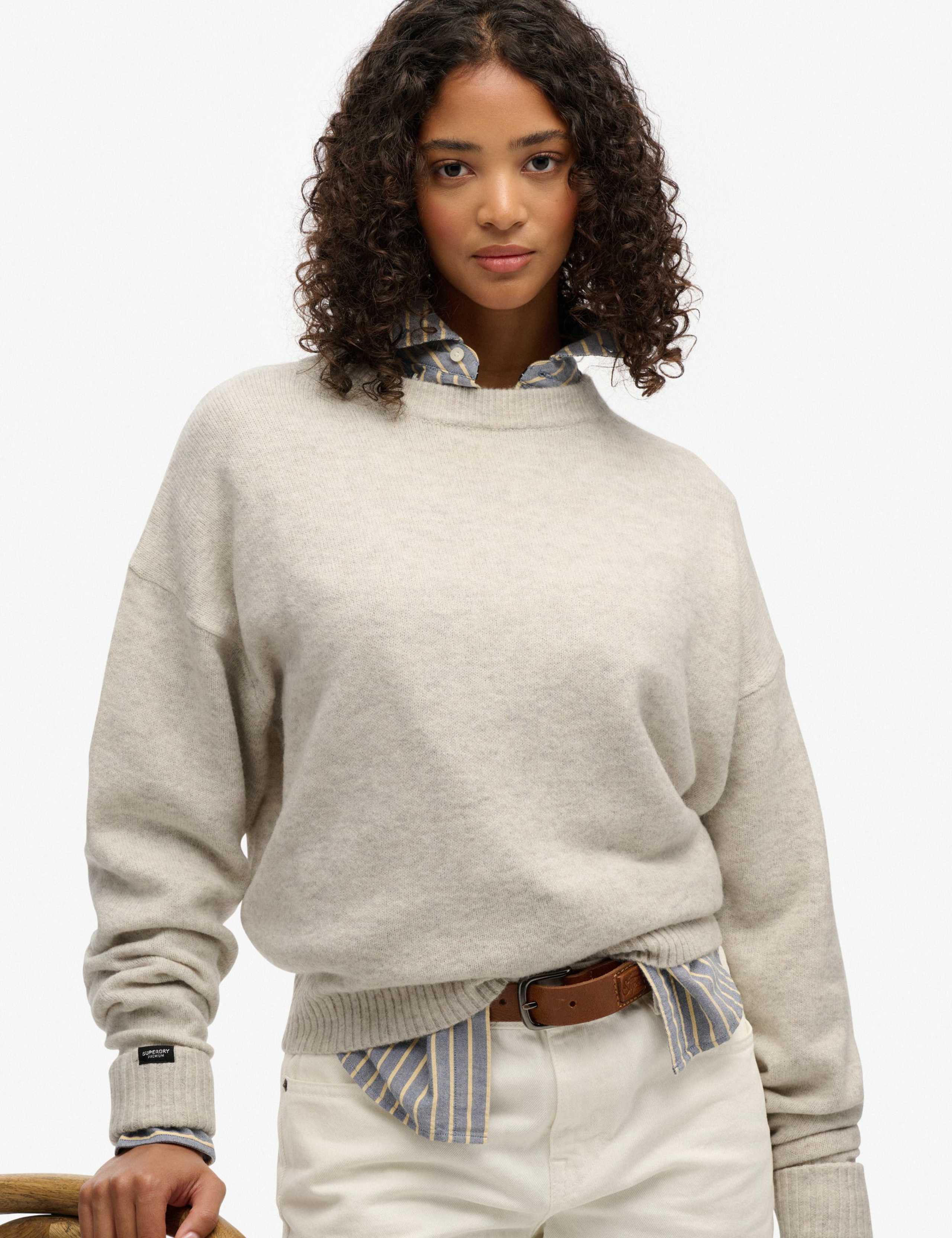 Crew Neck Oversized Jumper with Wool 4 of 7
