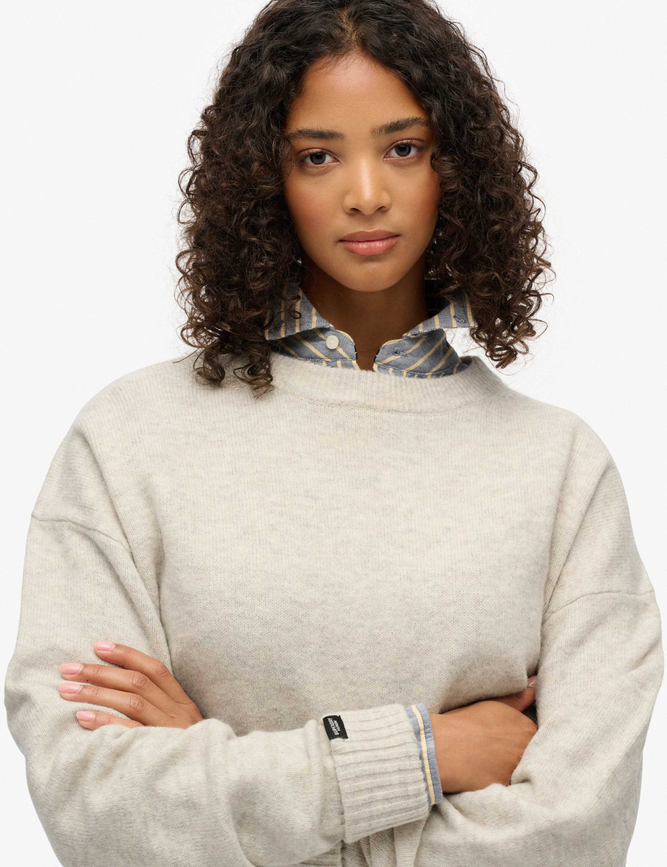 Crew Neck Oversized Jumper with Wool 5 of 7