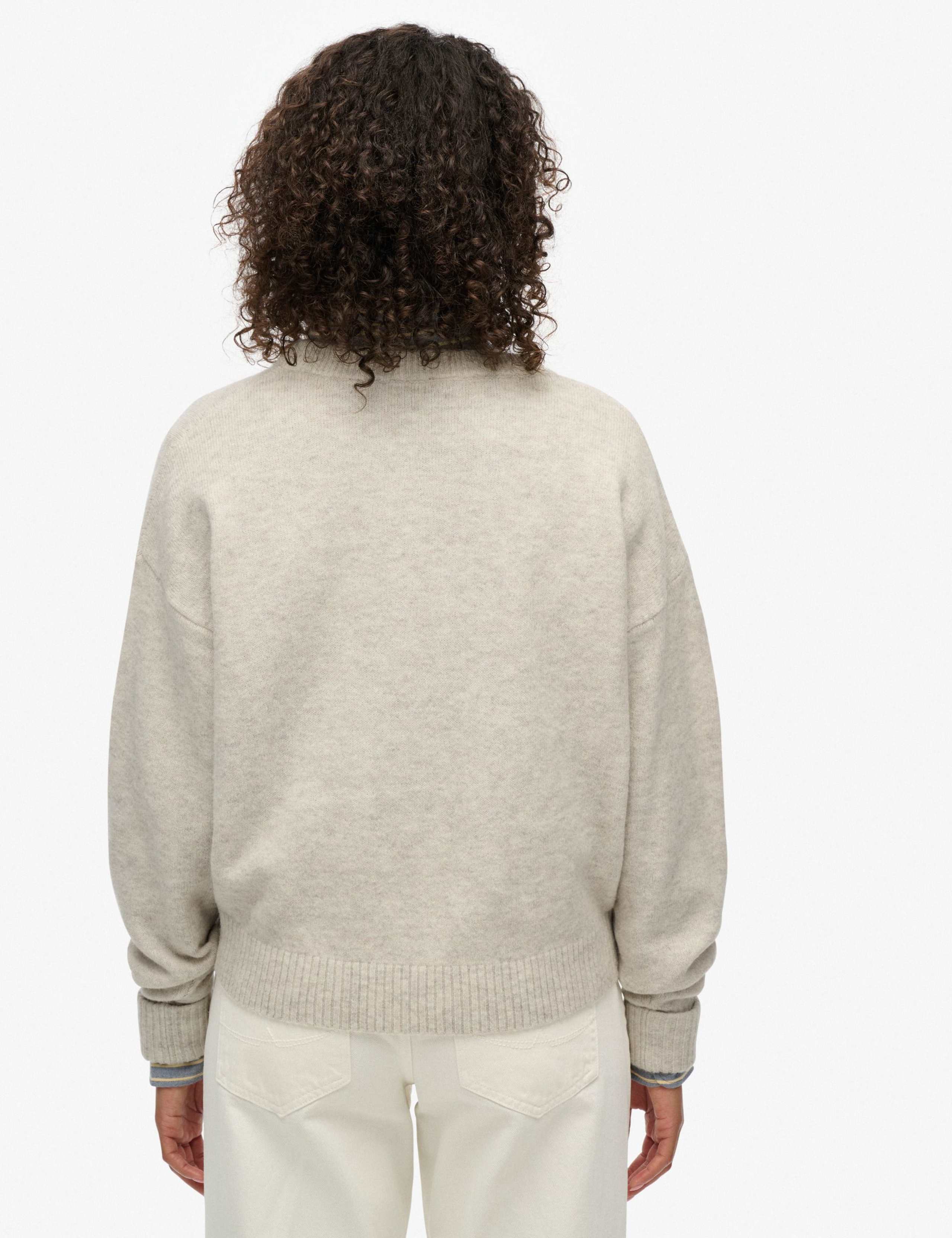 Crew Neck Oversized Jumper with Wool 6 of 7