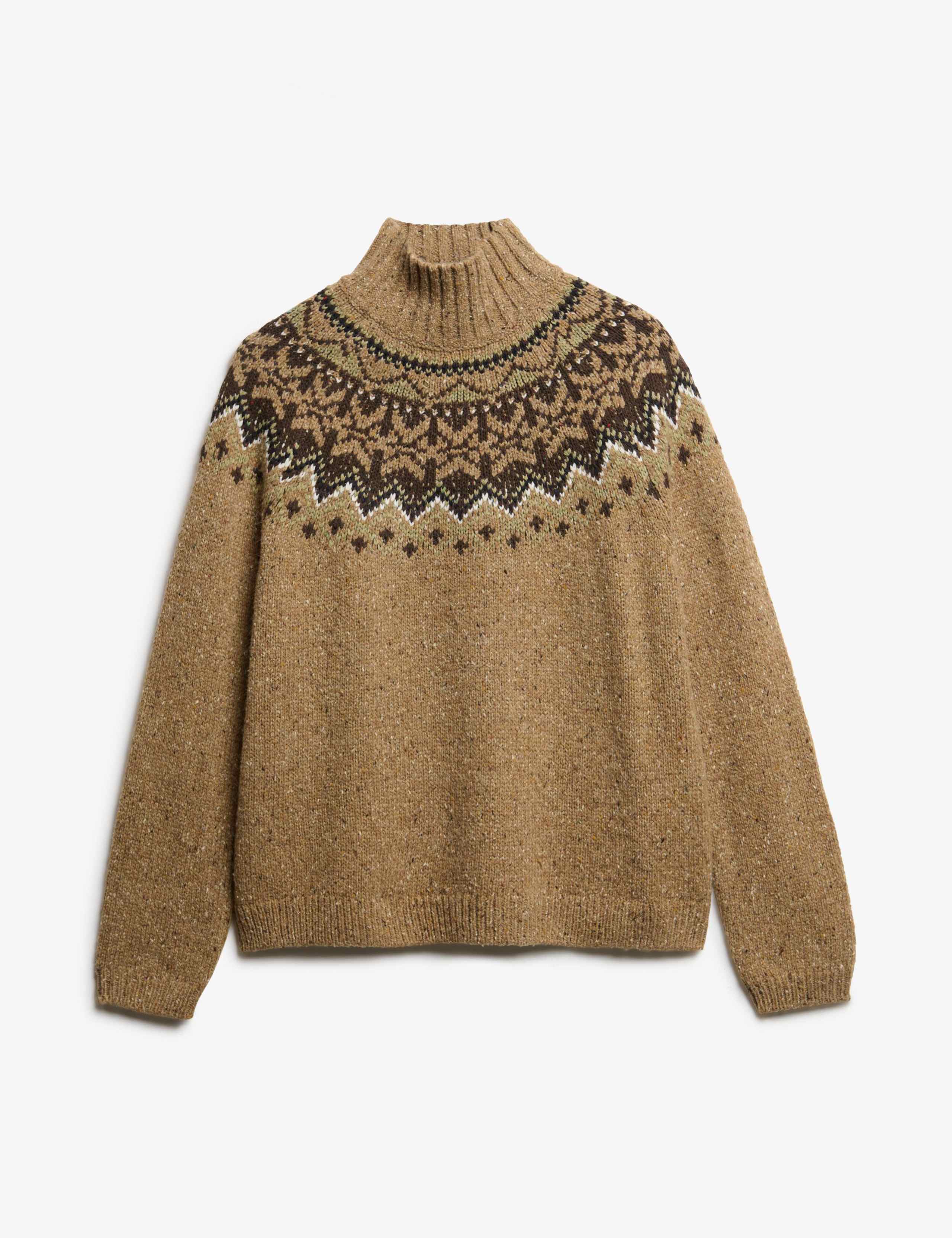 Fair Isle Yoke High Neck Oversized Jumper 7 of 7