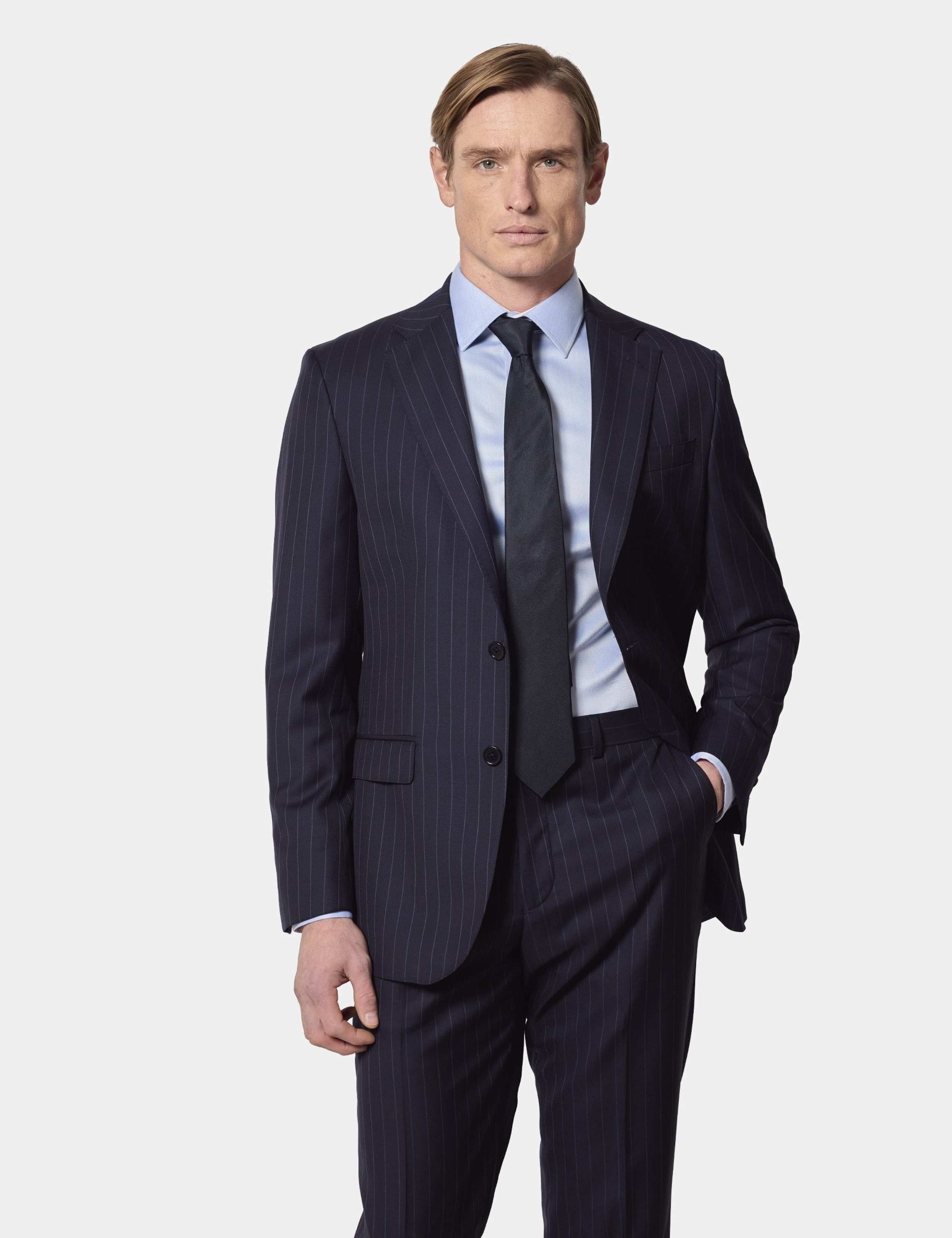 Pure Wool Chalk Stripe Suit Jacket 1 of 2