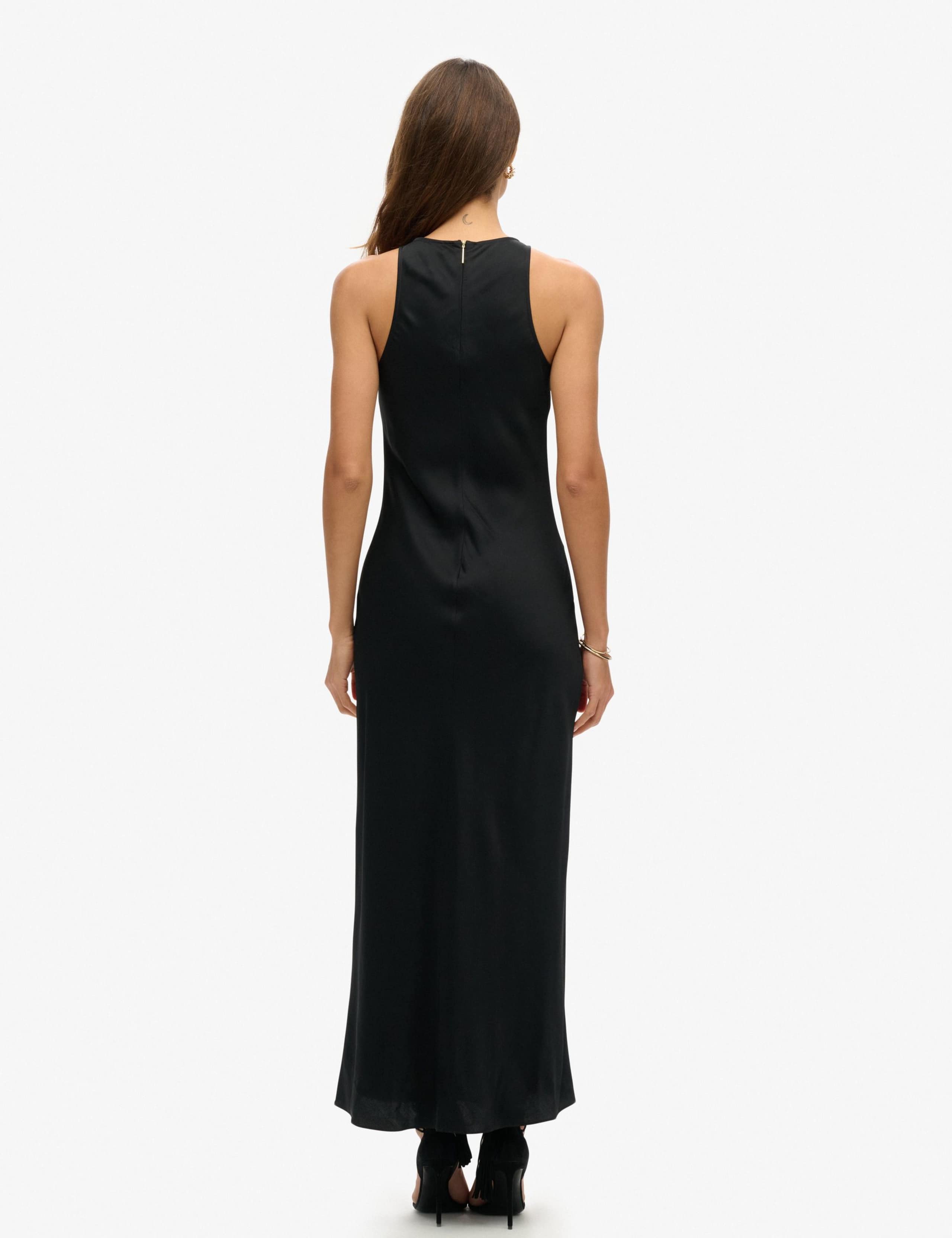 Satin Racer Neck Midaxi Dress 6 of 7