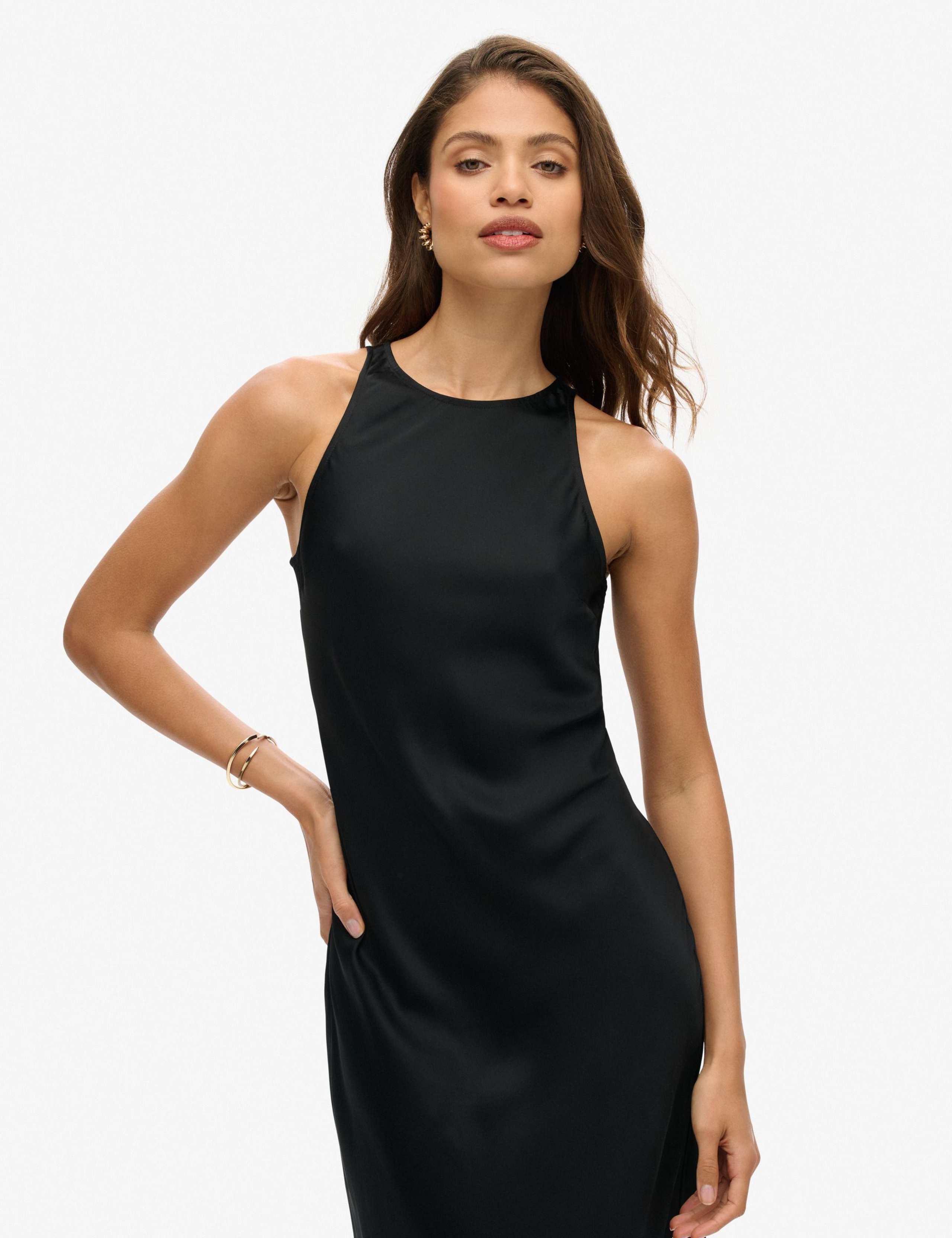 Satin Racer Neck Midaxi Dress 7 of 7
