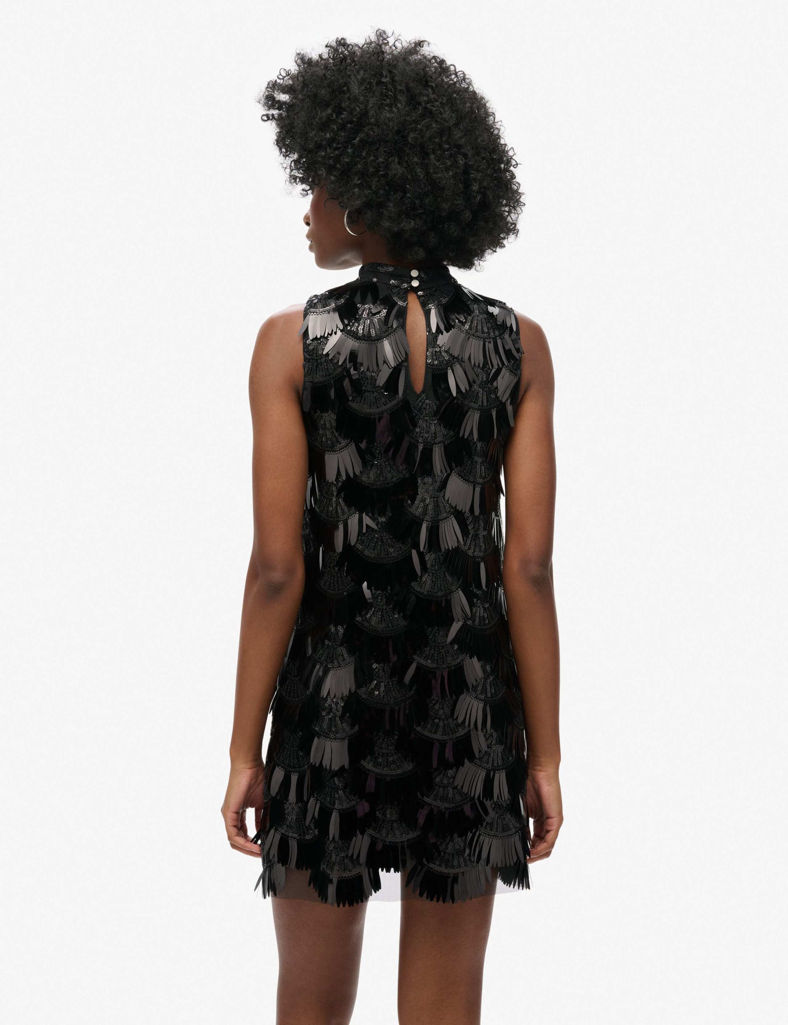 Sequin High Neck Mini Swing Dress 6 of 6