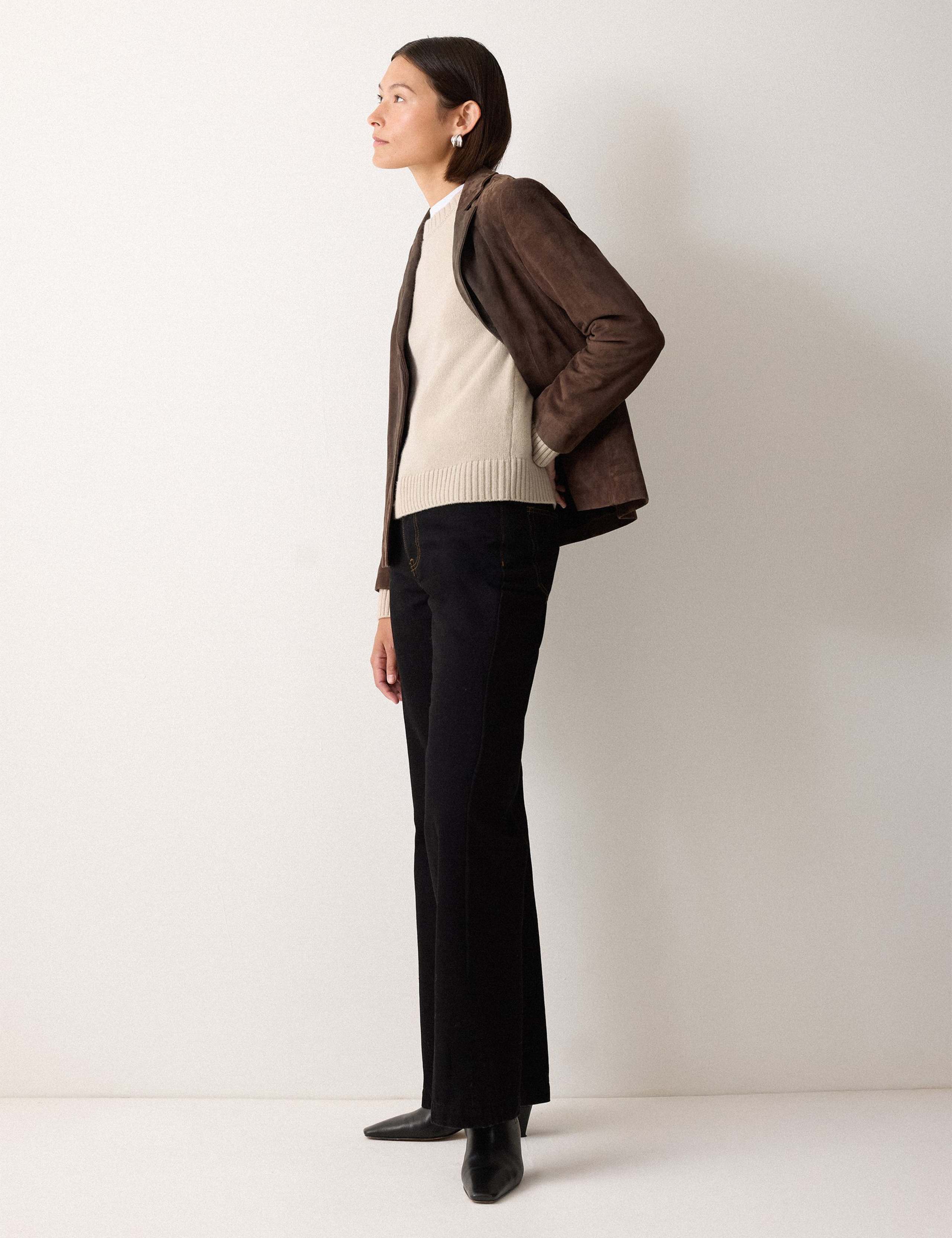 Wool Rich Saddle Crew Neck Jumper 4 of 5