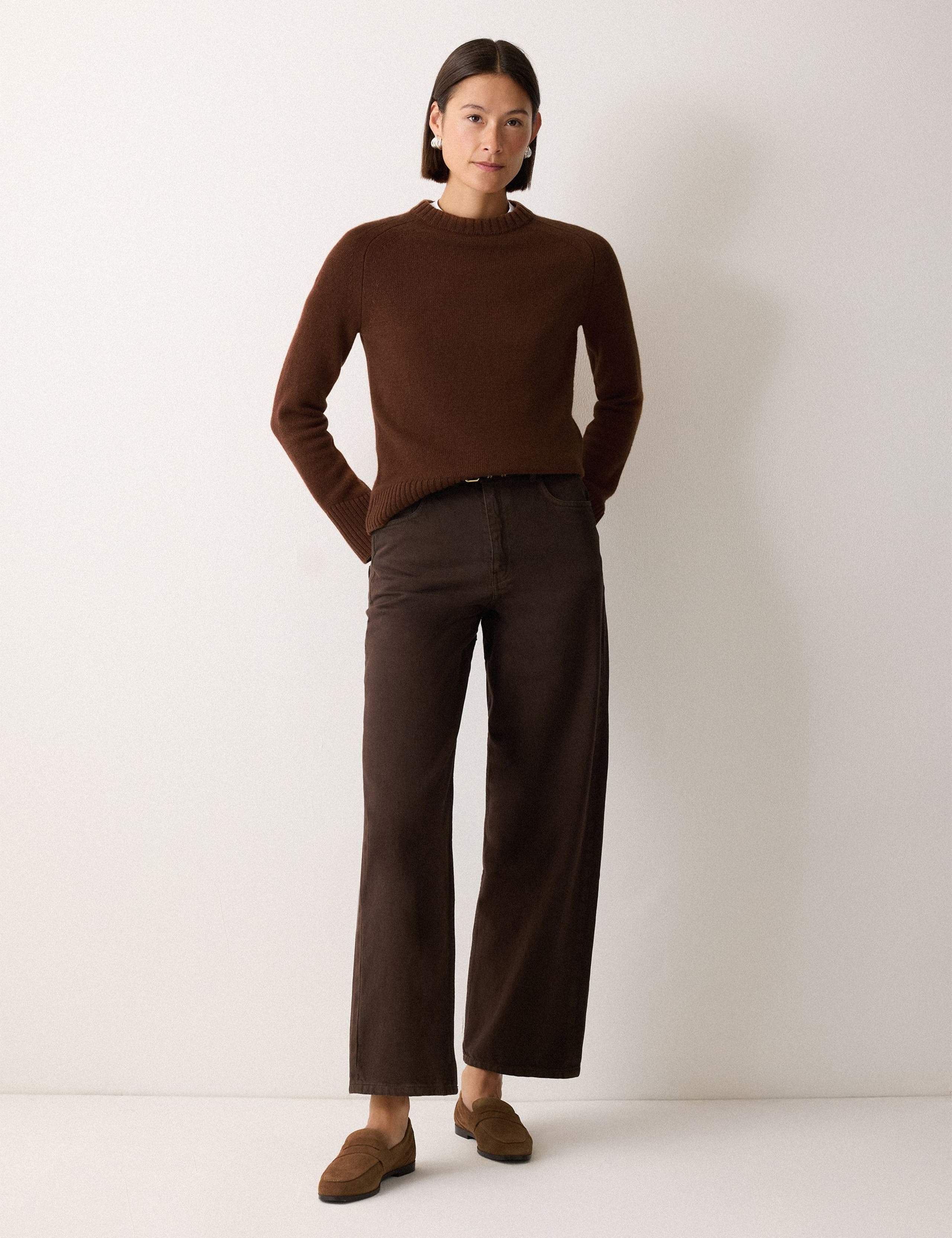 Wool Rich Saddle Crew Neck Jumper 5 of 5