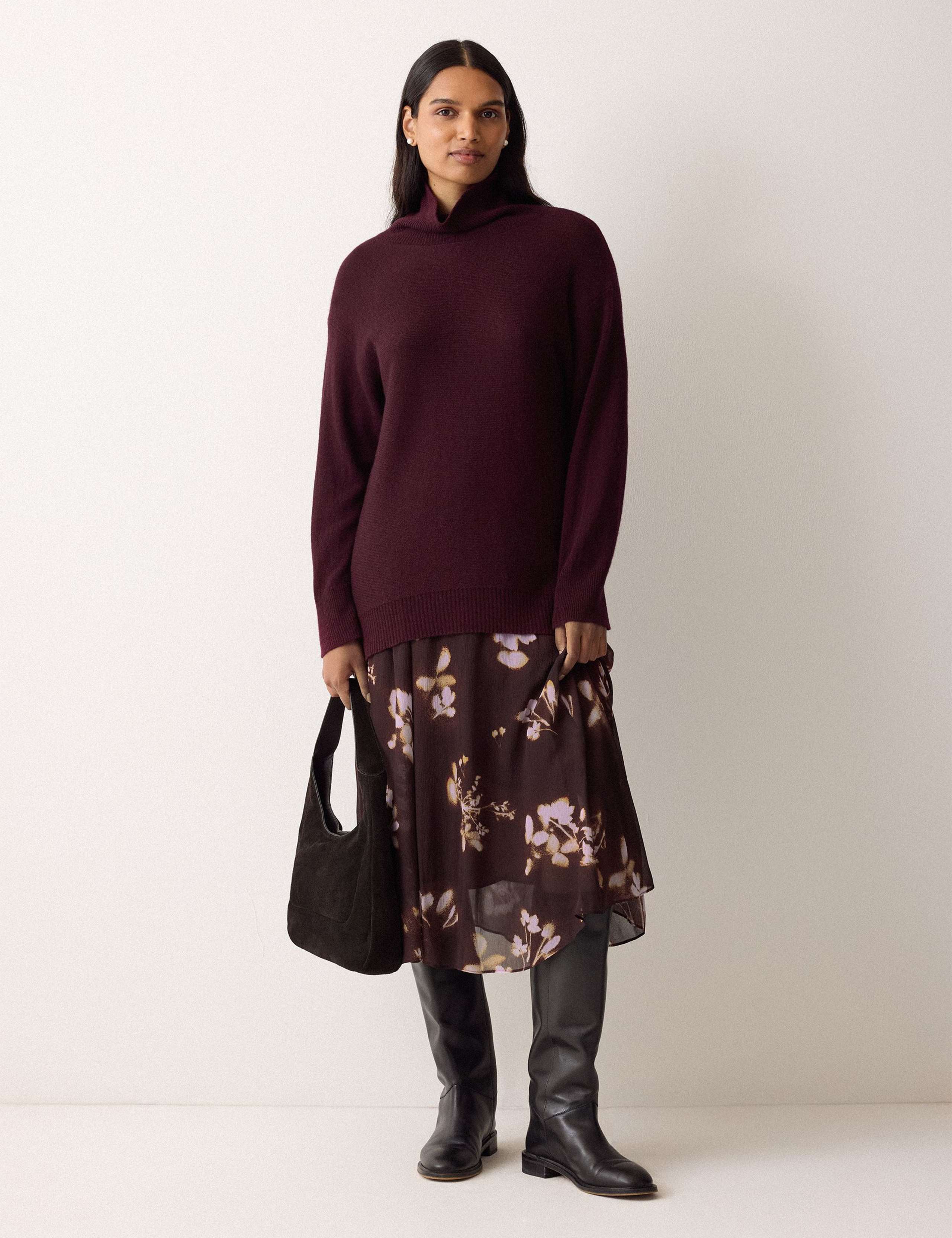 Floral Pleated Midi Skirt 4 of 5