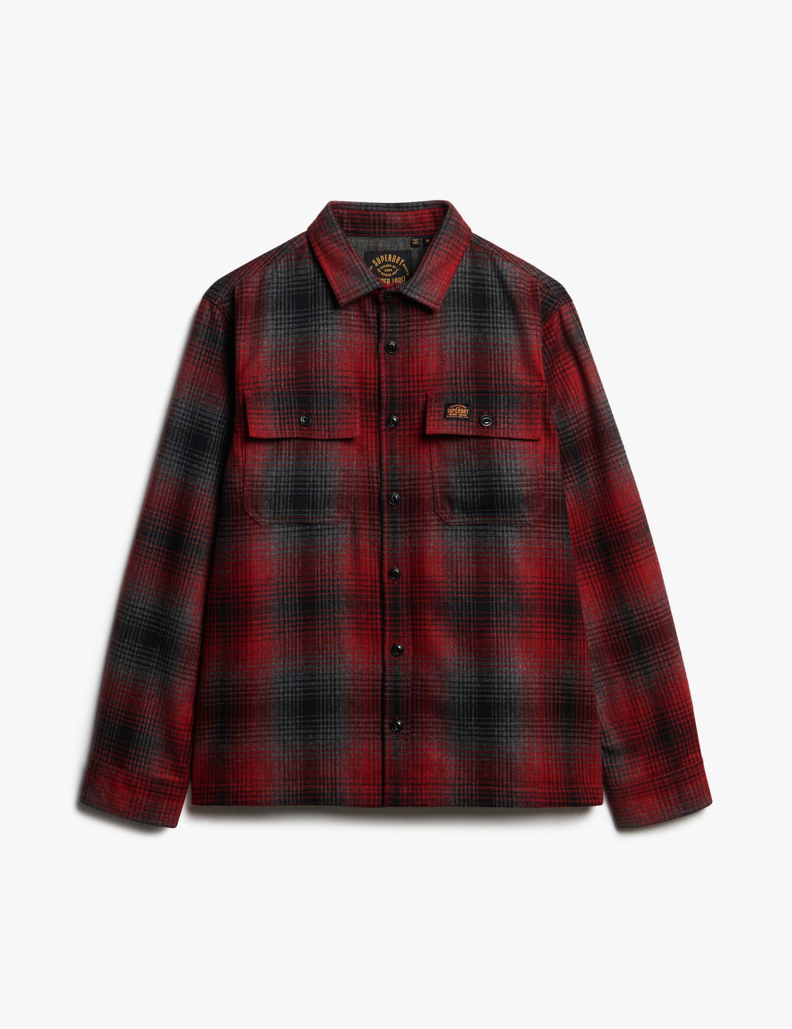 Wool Blend Checked Overshirt 3 of 7