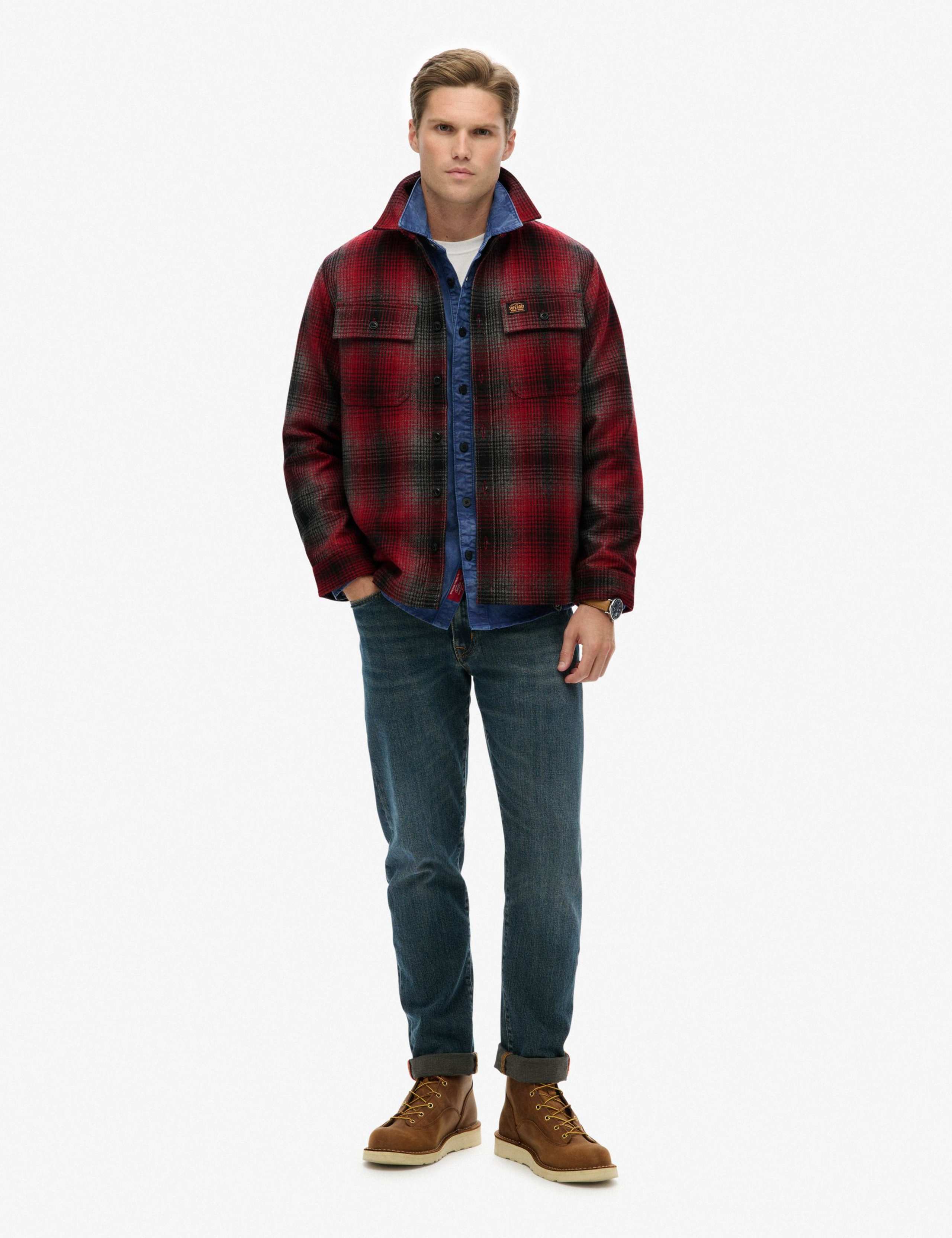 Wool Blend Checked Overshirt 4 of 7