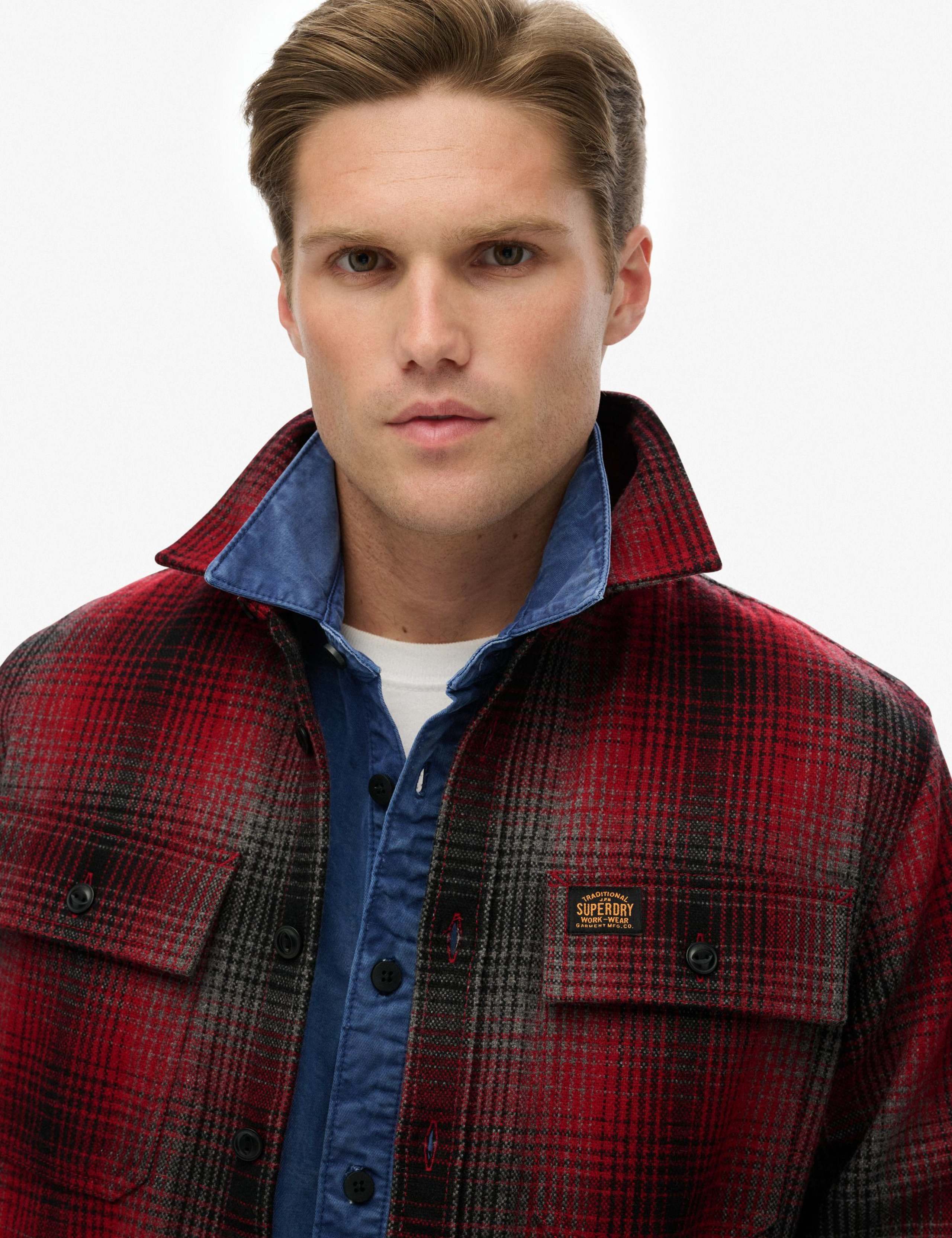 Wool Blend Checked Overshirt 7 of 7