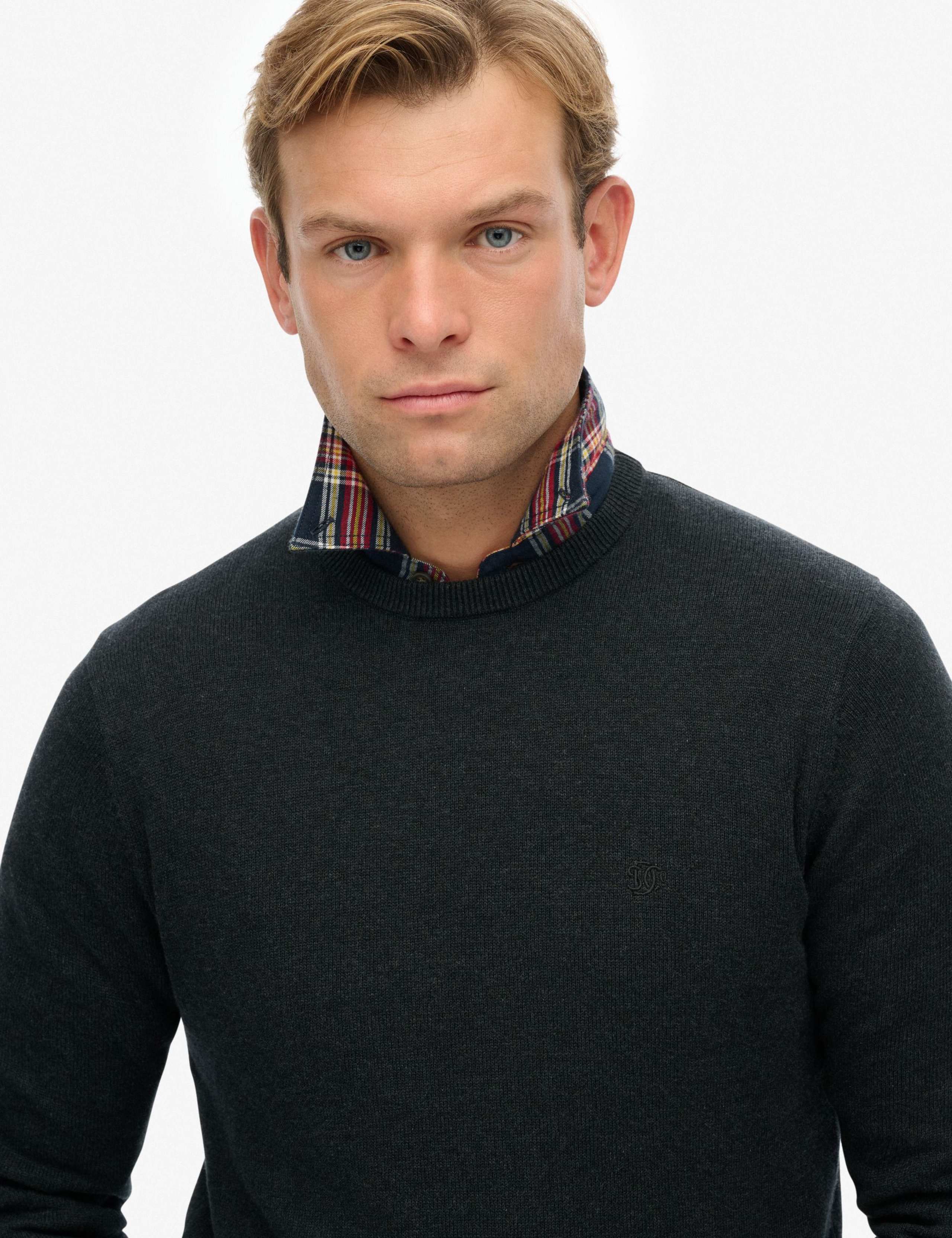 Pure Cotton Crew Neck Jumper 3 of 6