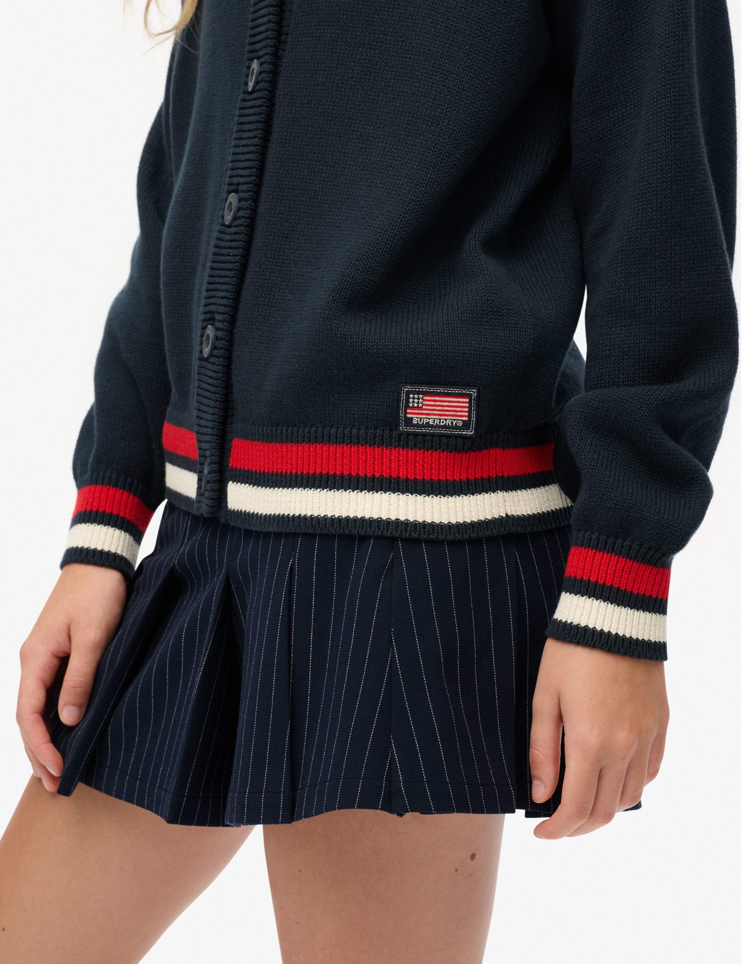 Pure Cotton Stripe Detail Knitted Cardigan 3 of 6