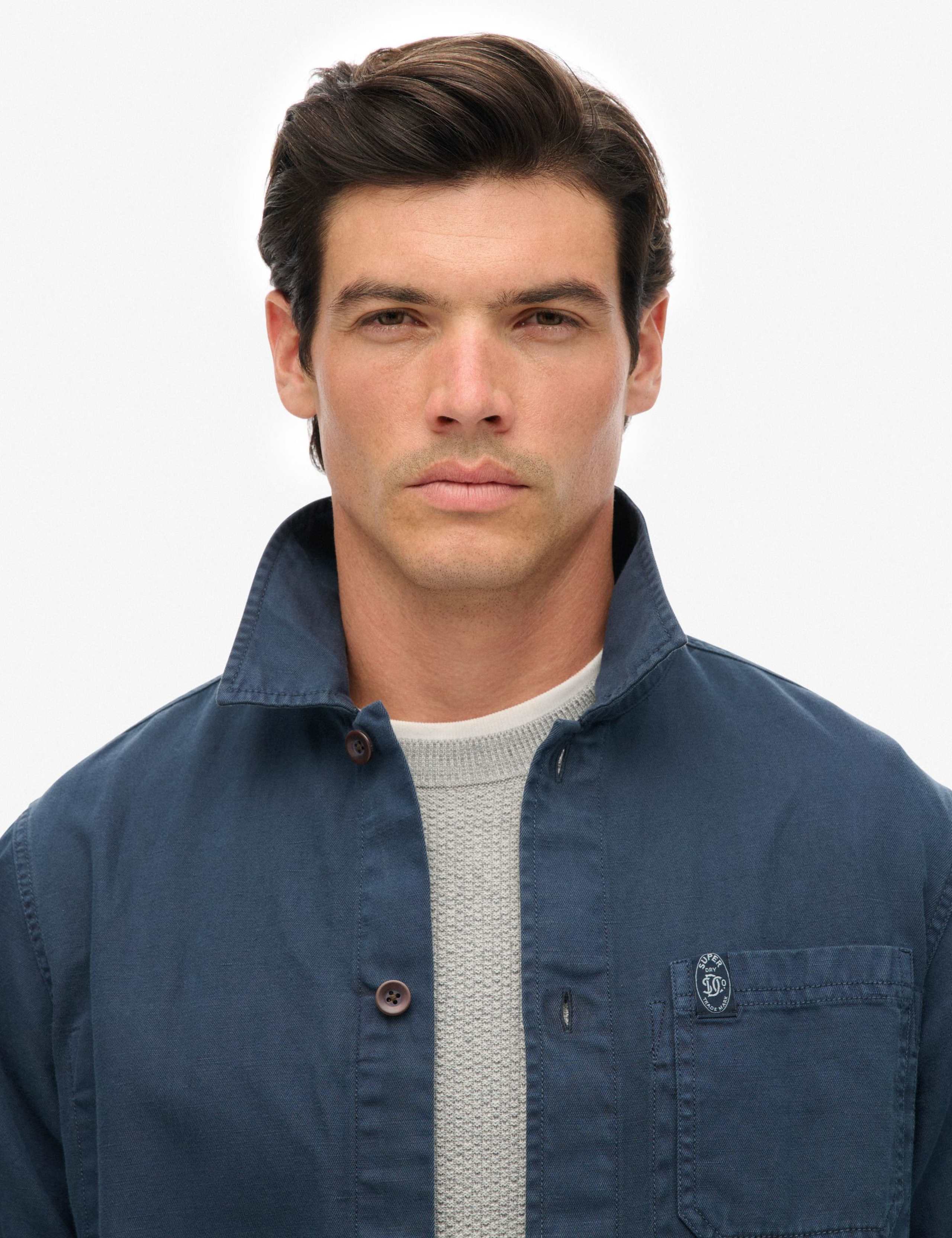 Linen Blend Overshirt 3 of 7