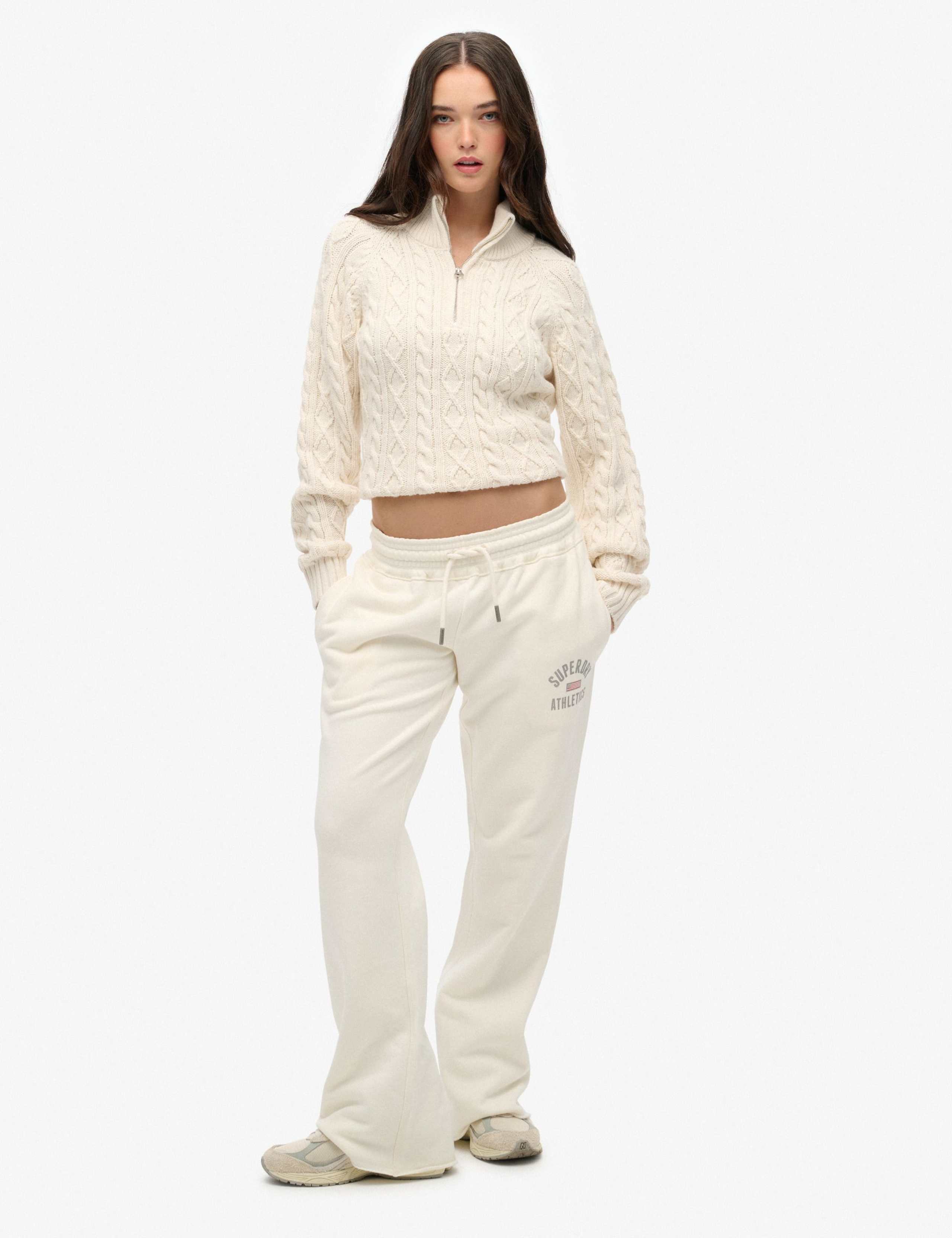 Cable Knit Half Zip Jumper with Wool 3 of 6