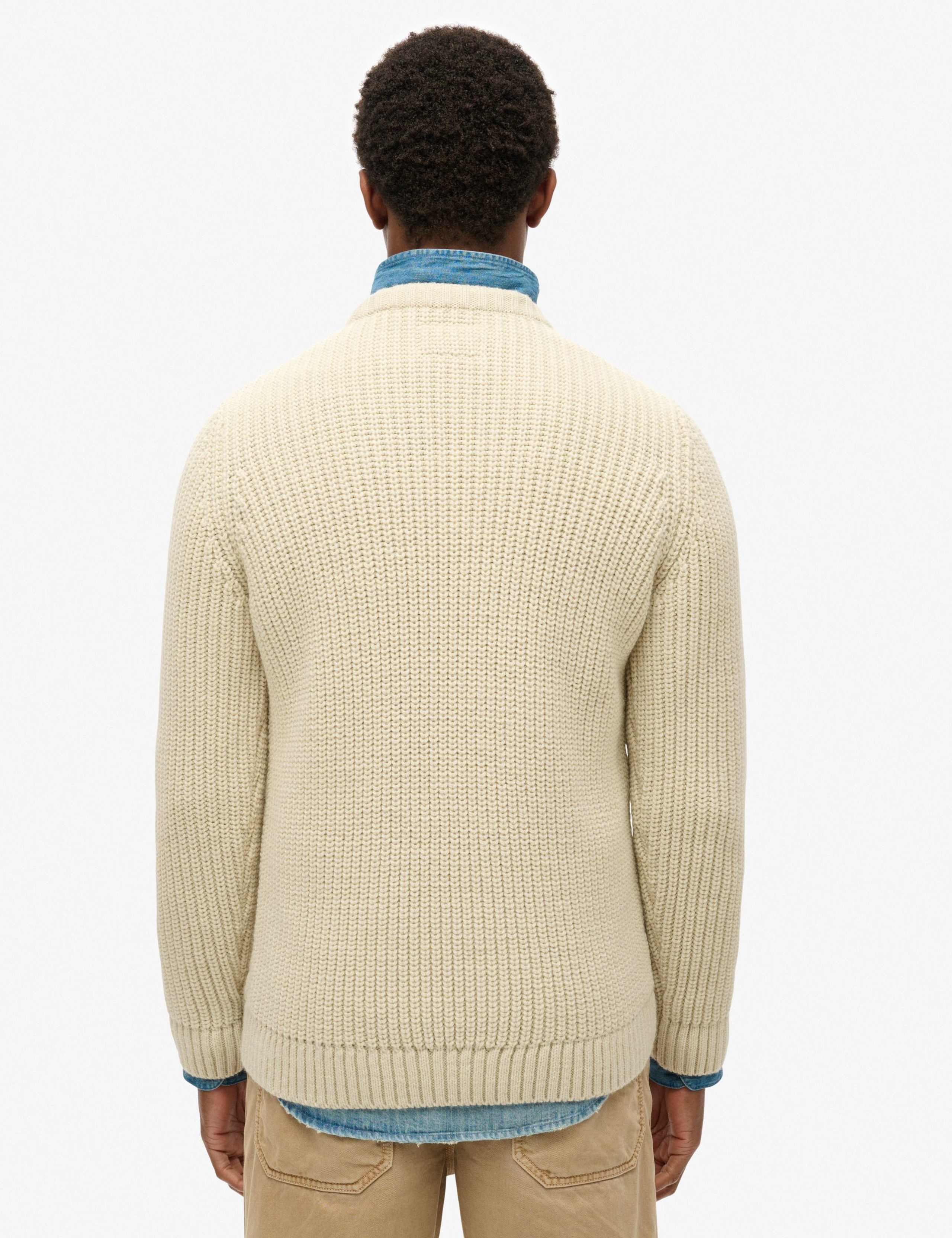 Wool Blend Cable Crew Neck Jumper 5 of 5
