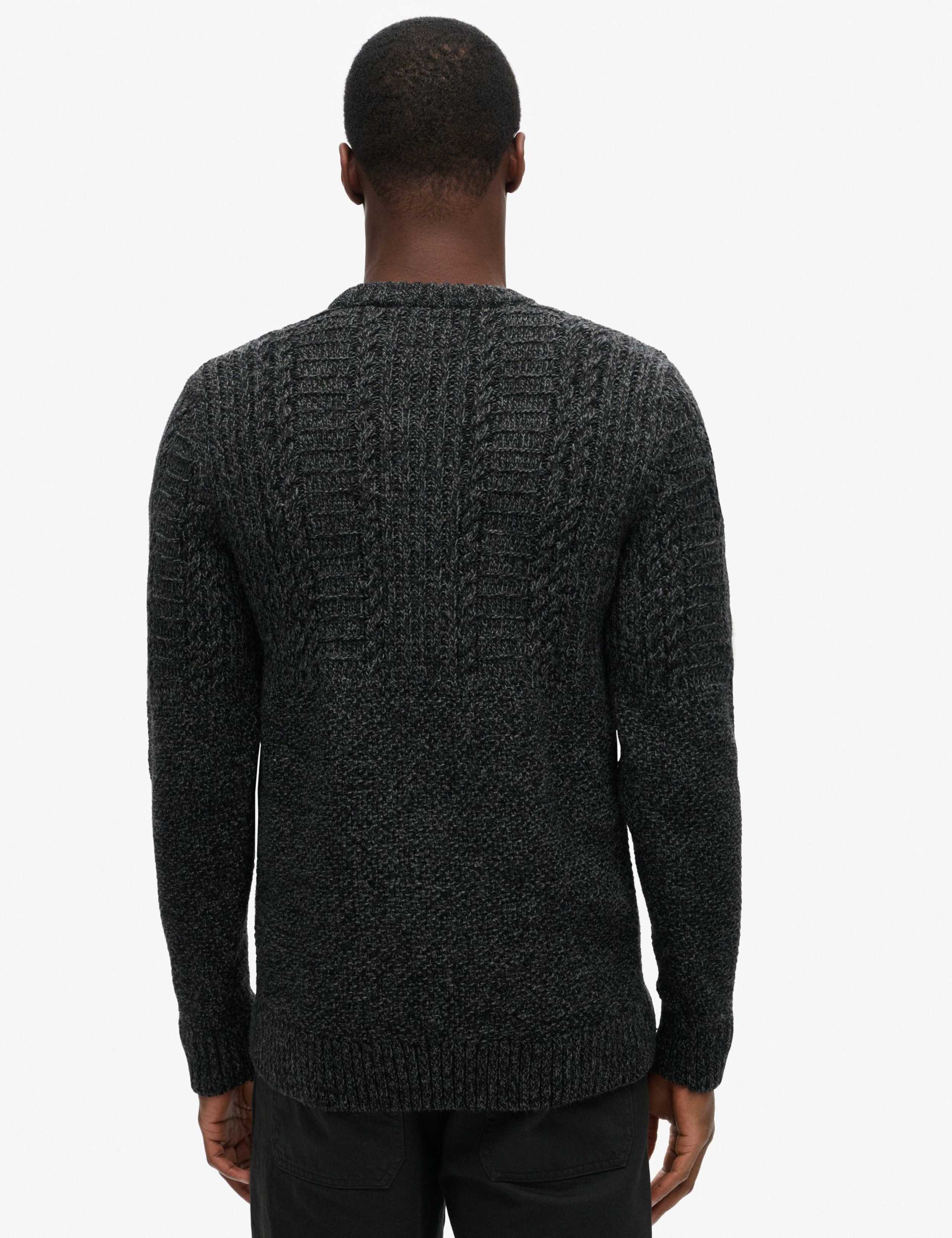Wool Blend Cable Crew Neck Jumper 4 of 5