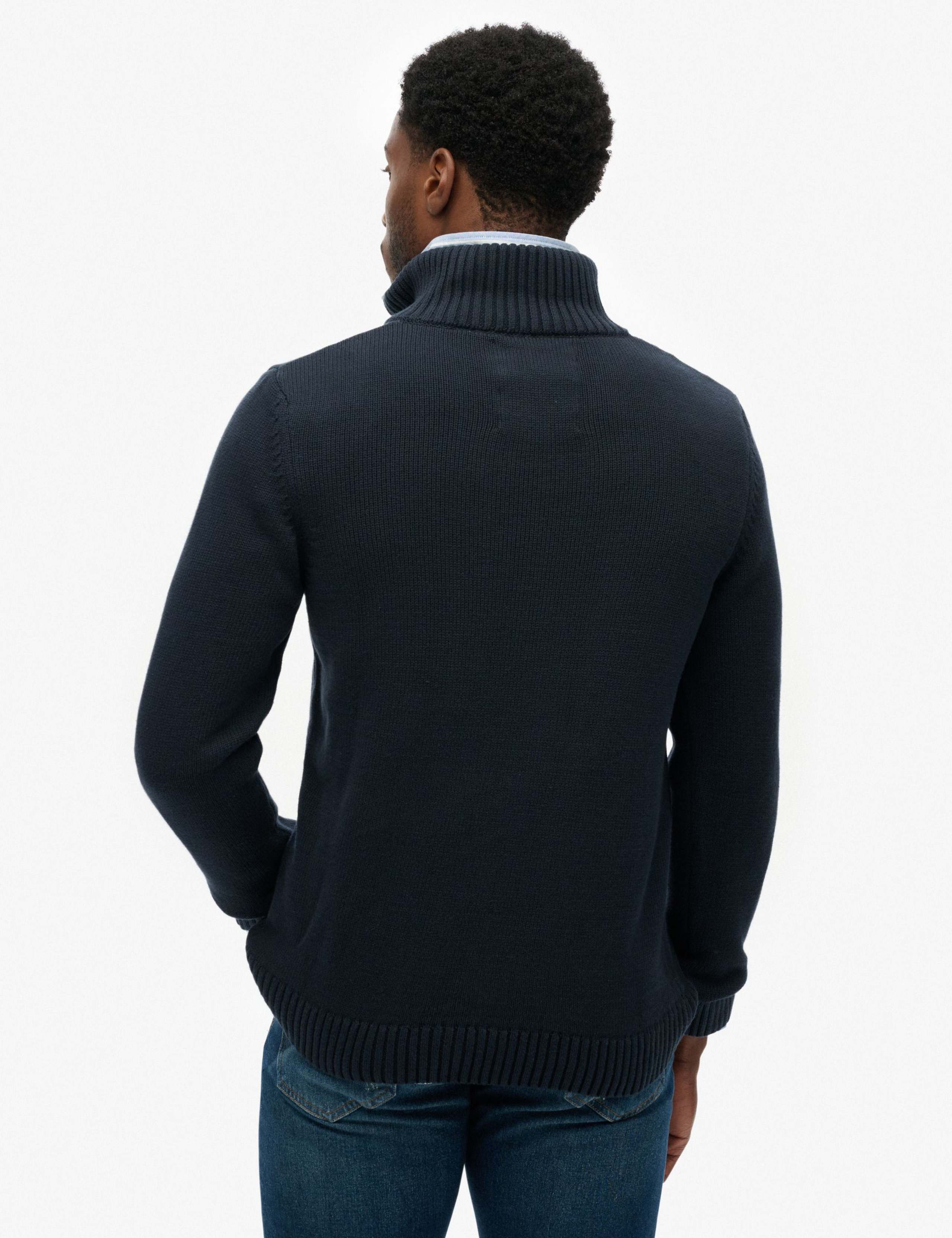 Pure Cotton Half Zip Jumper 5 of 6