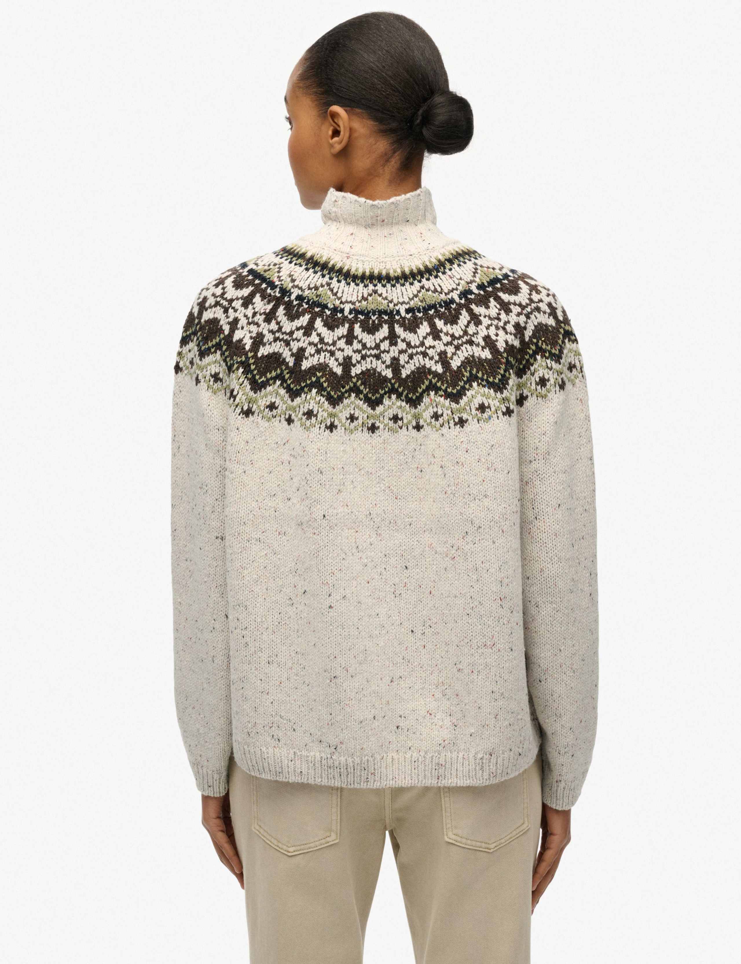 Fair Isle Funnel Neck Oversized Jumper 3 of 6