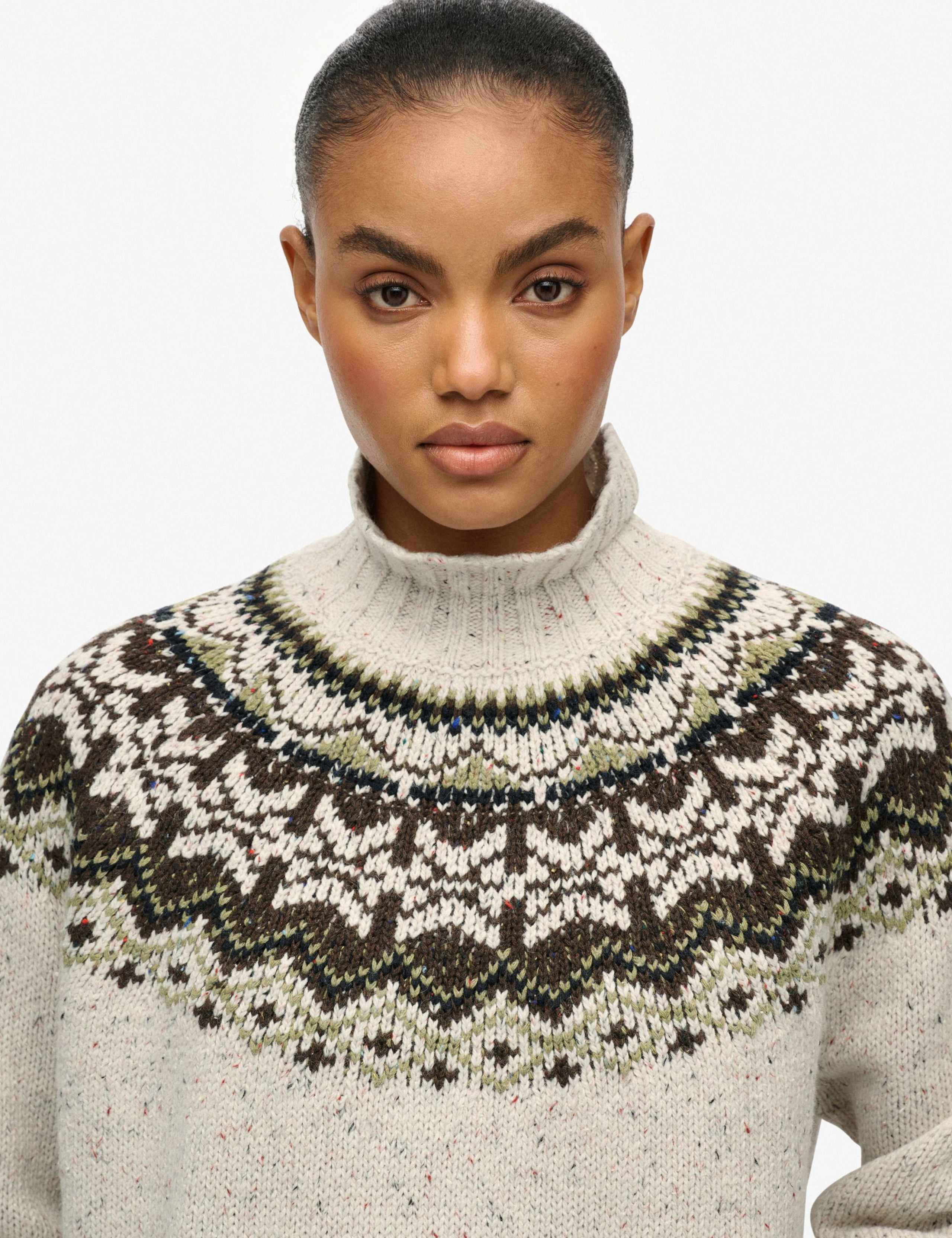 Fair Isle Funnel Neck Oversized Jumper 4 of 6