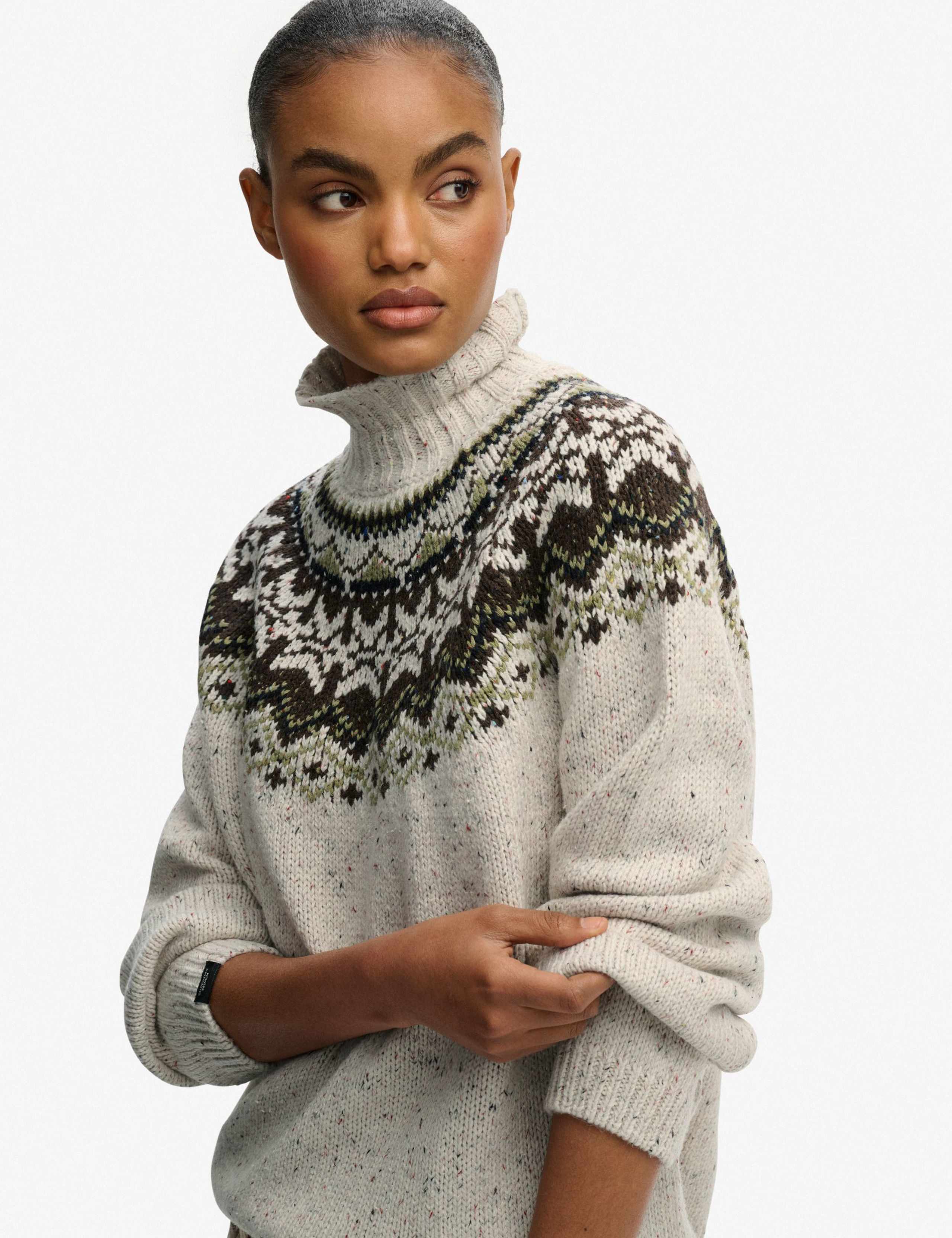 Fair Isle Funnel Neck Oversized Jumper 5 of 6