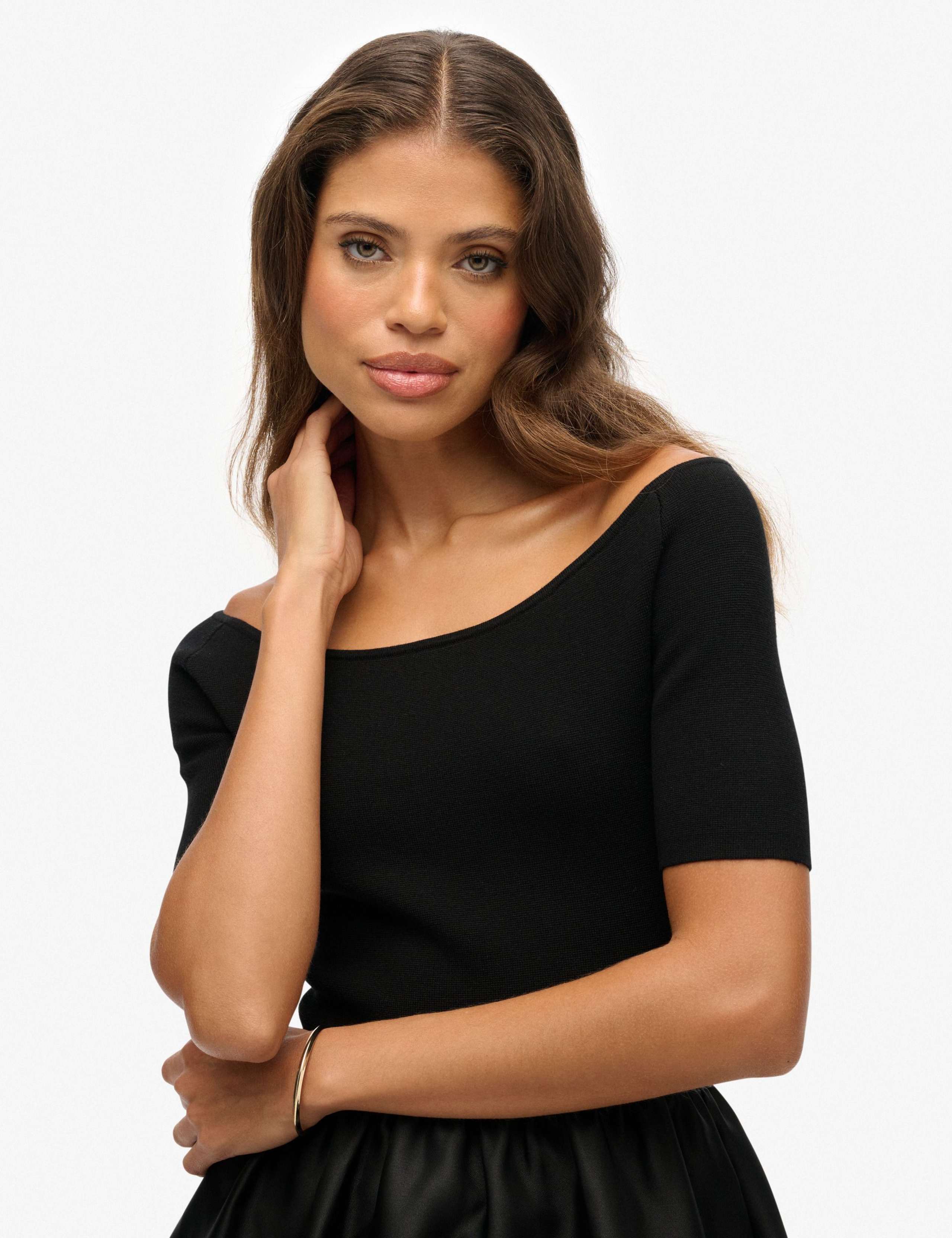 Contrast Texture Midi Relaxed Waisted Dress 3 of 8