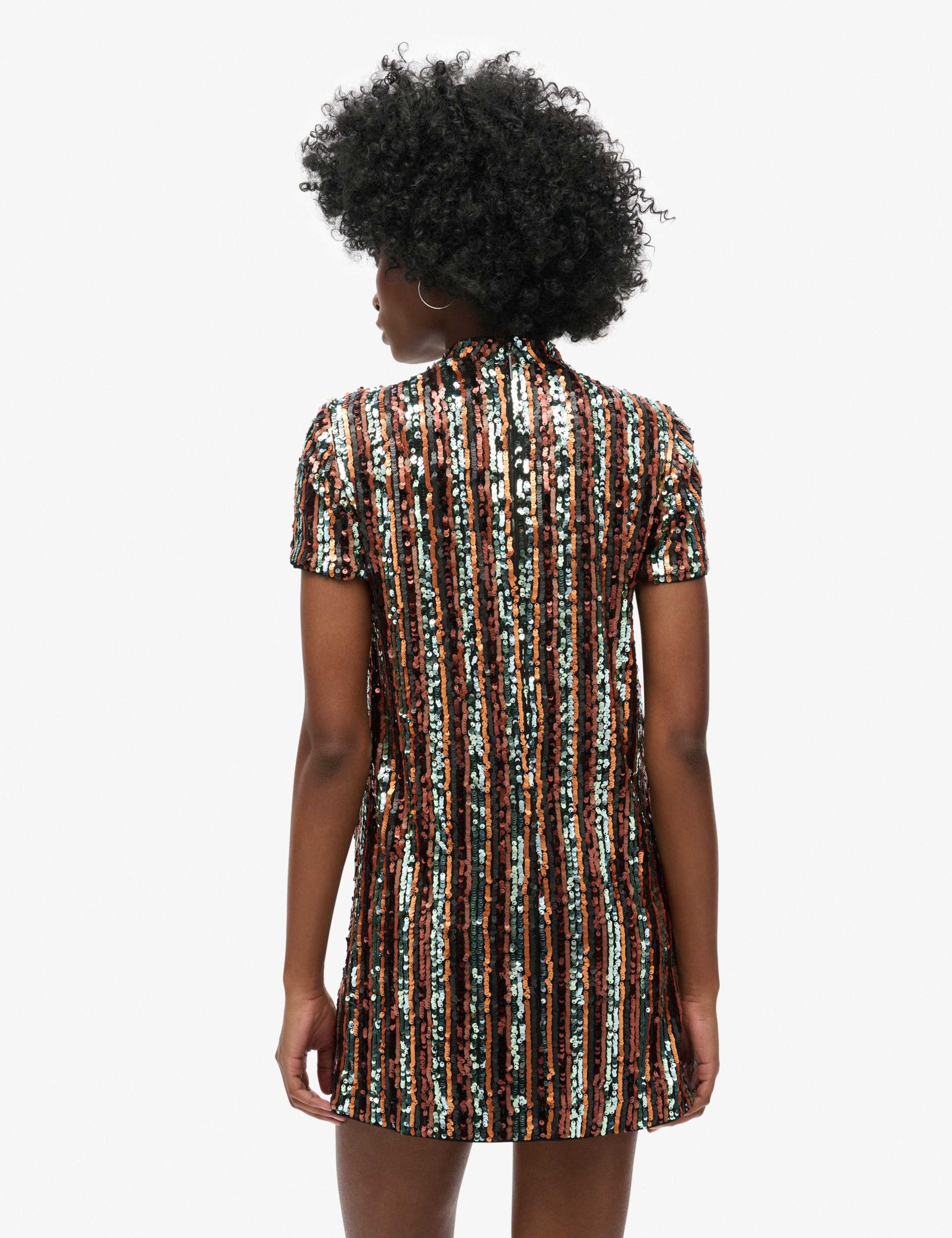 Sequin Mini Relaxed T-Shirt Dress 4 of 7