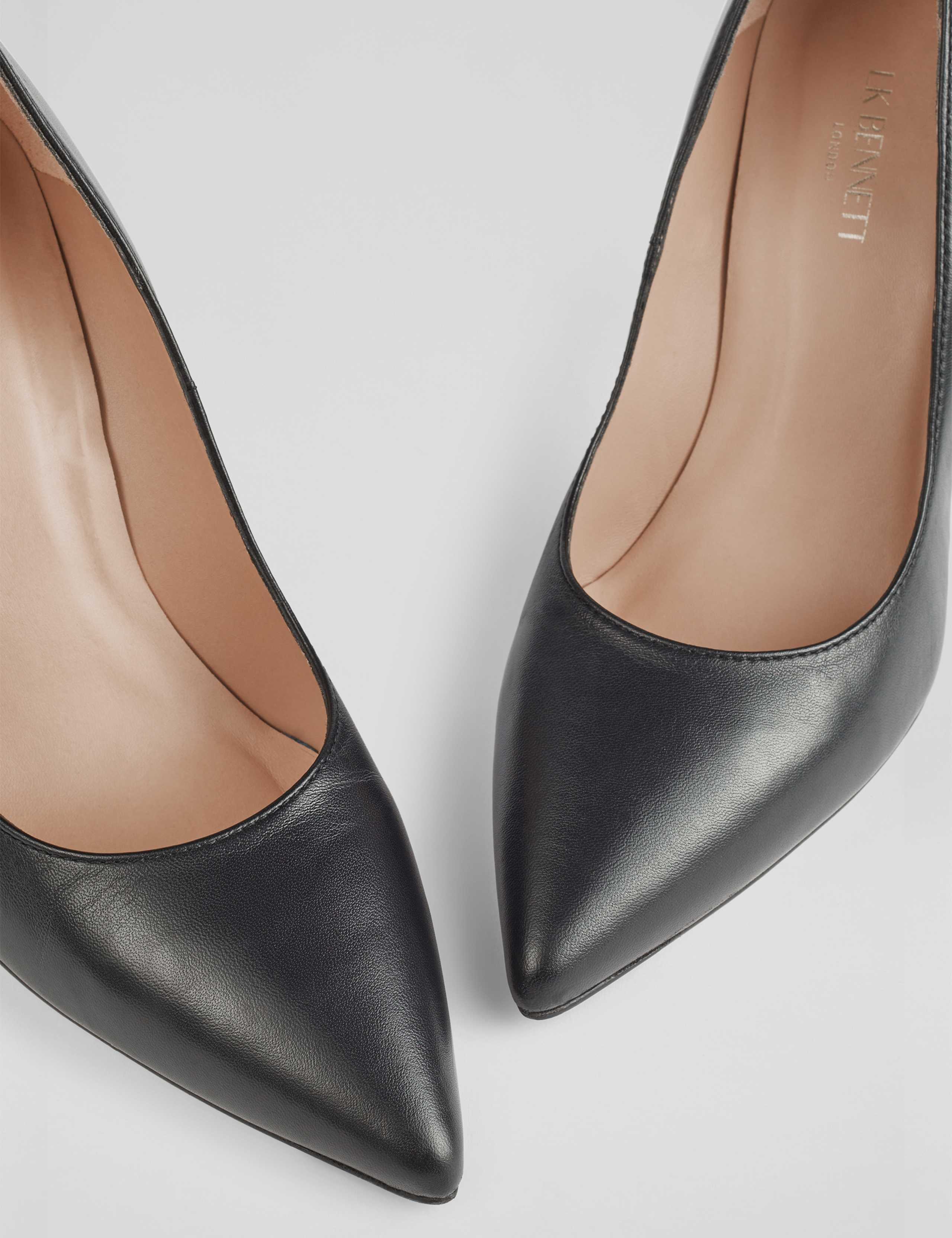 Leather Stiletto Heel Pointed Court Shoes 2 of 4