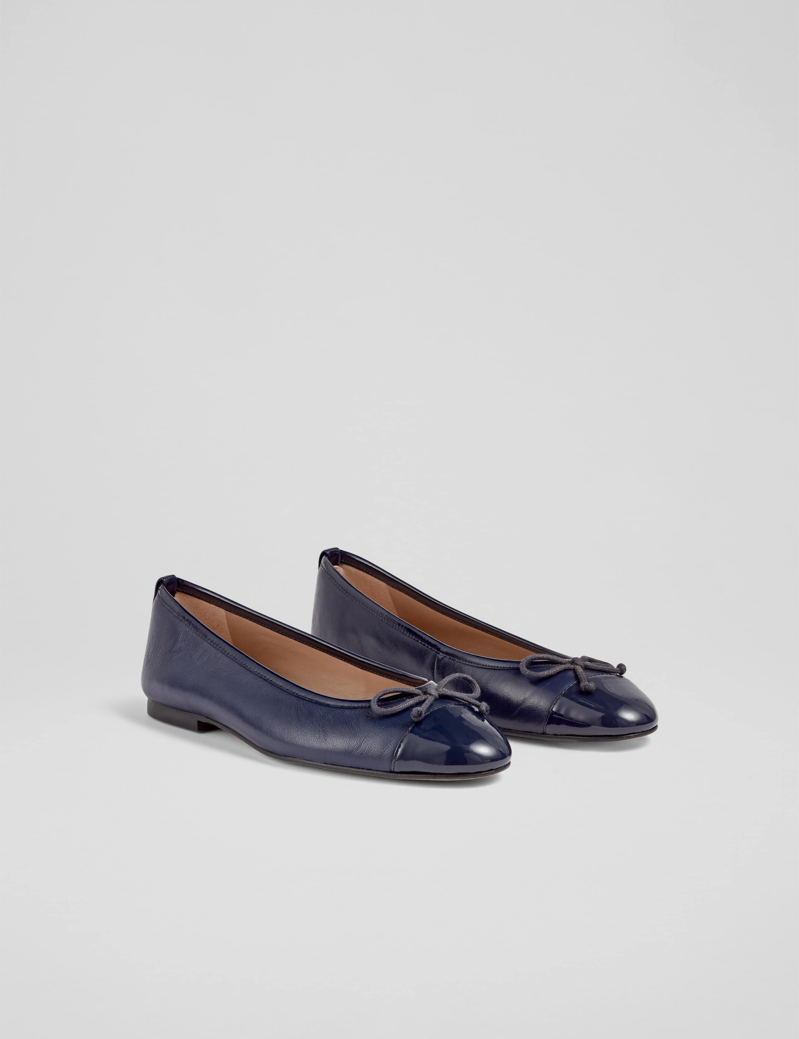 Leather Bow Flat Ballet Pumps 2 of 3