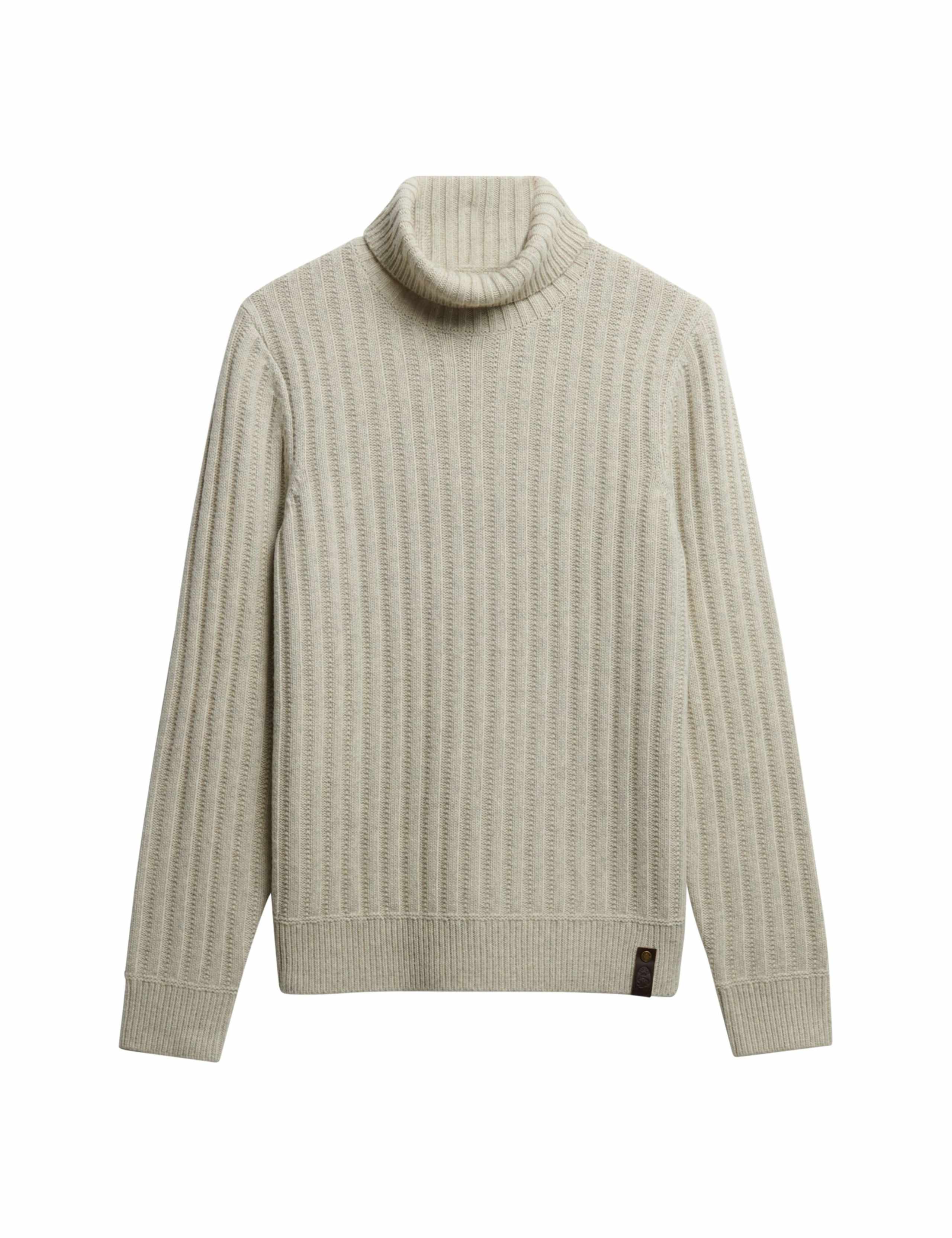 Wool Blend Ribbed Roll Neck Jumper 2 of 6