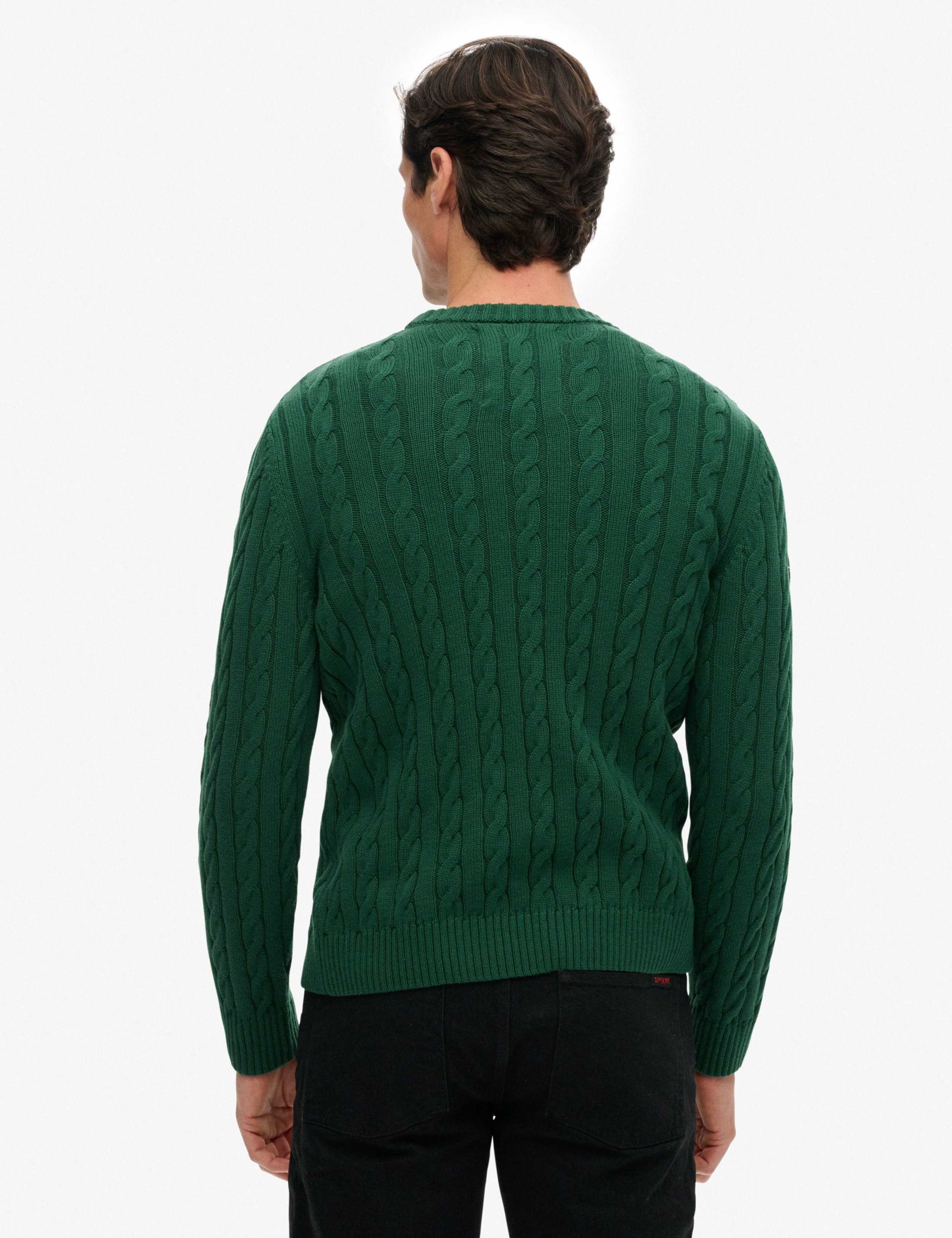 Pure Cotton Cable Knit Crew Neck Jumper 6 of 6
