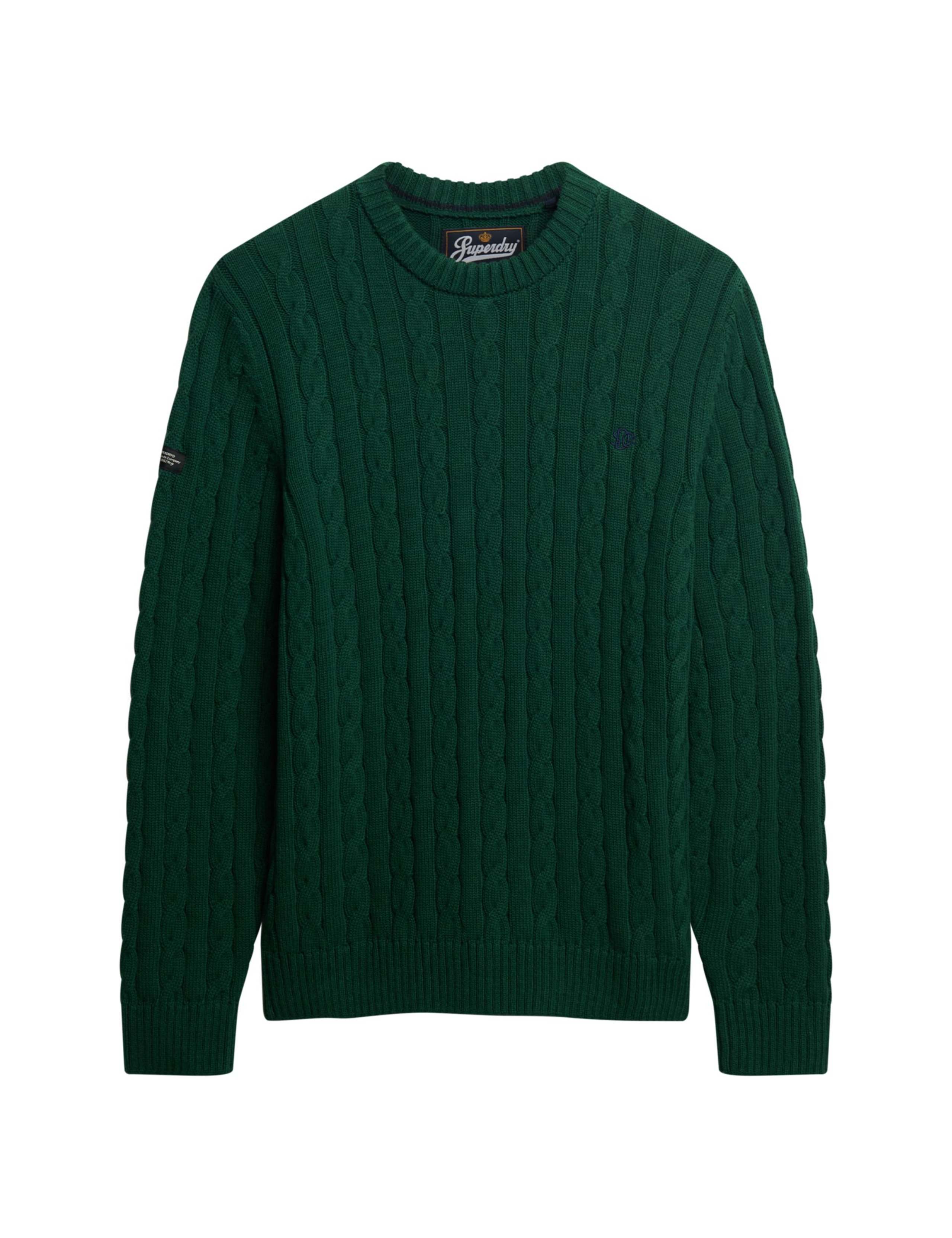 Pure Cotton Cable Knit Crew Neck Jumper 2 of 6