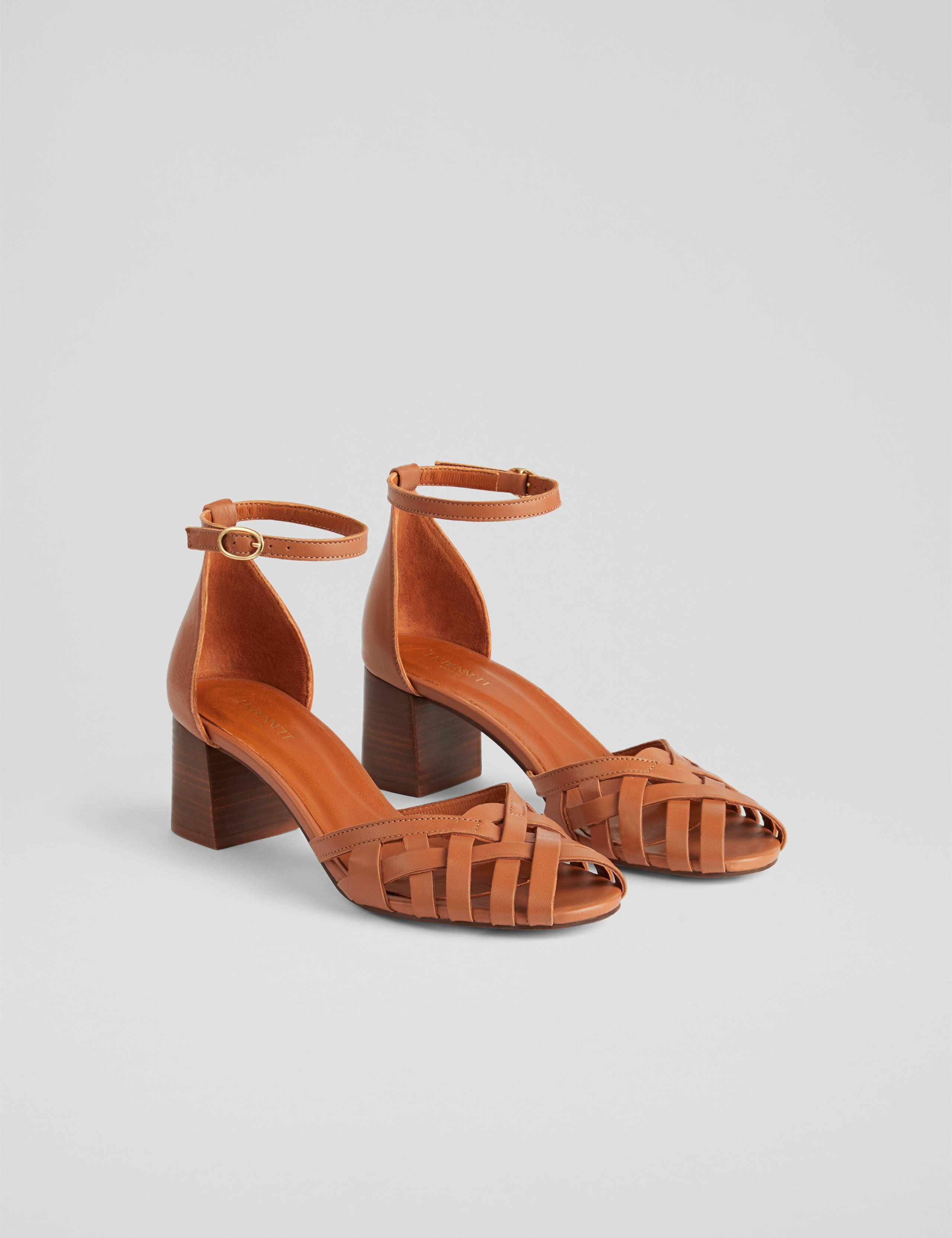 Leather Ankle Strap Block Heel Sandals 4 of 4