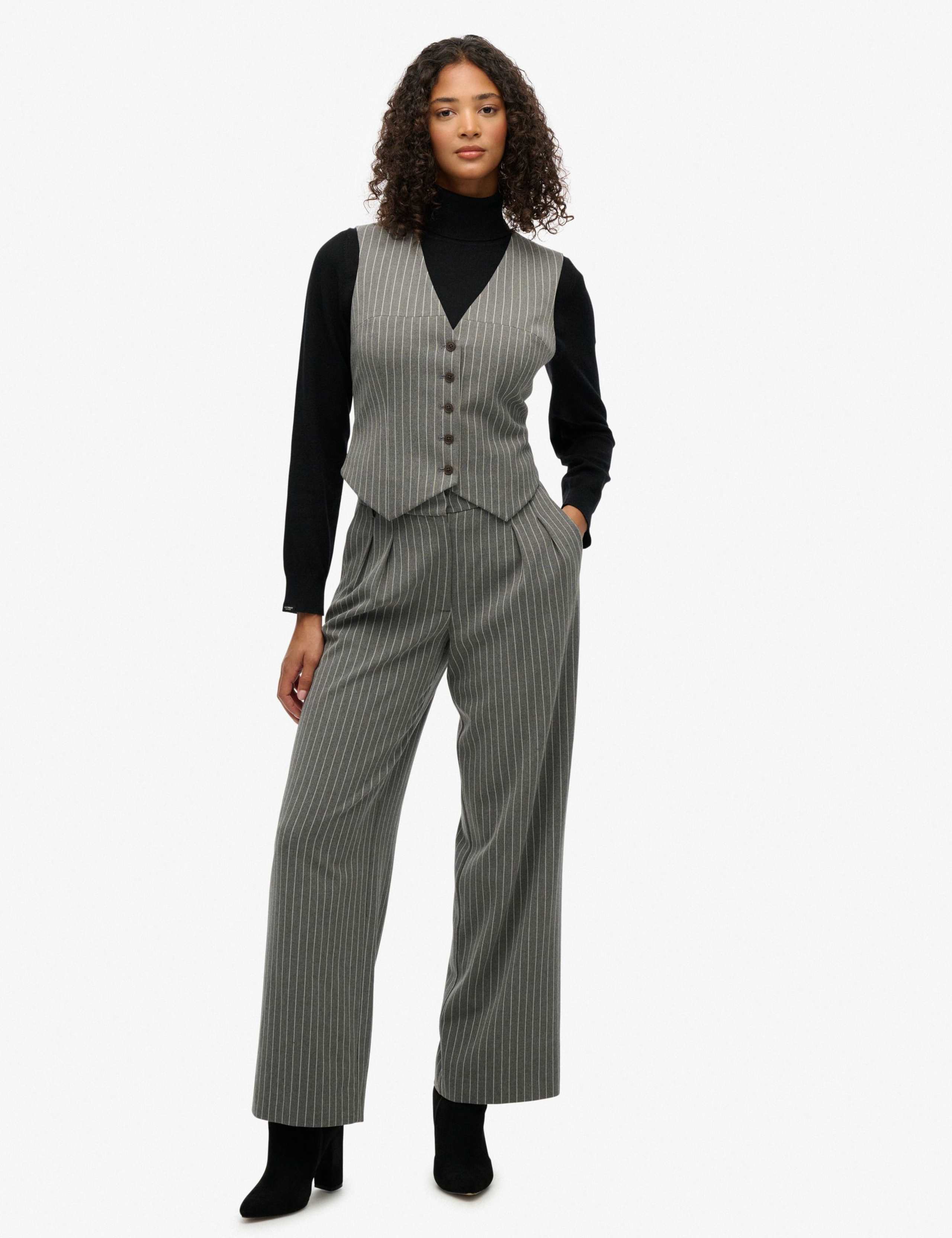 Slim Pinstripe Waistcoat 8 of 8