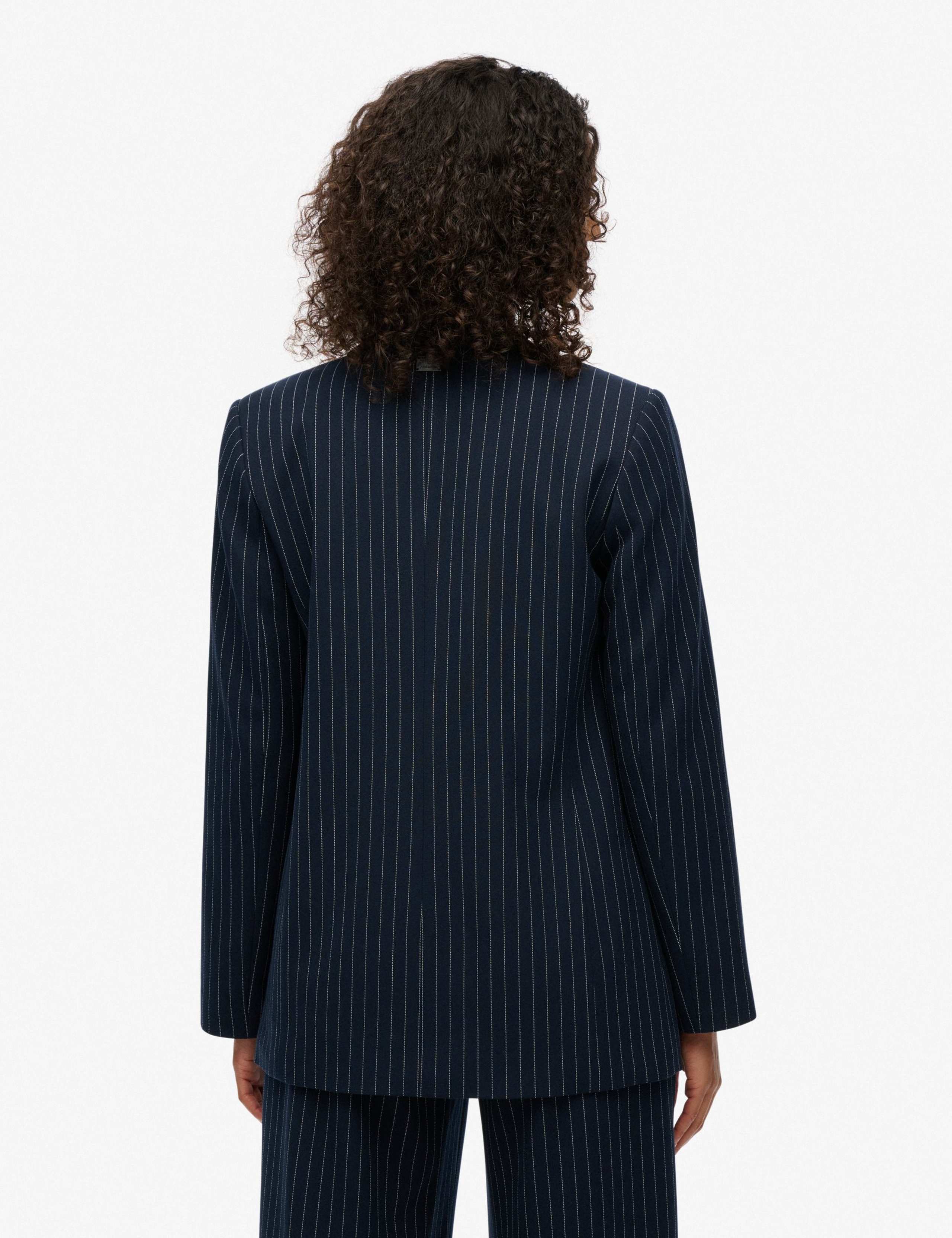 Pinstripe Slim Single Breasted Blazer 6 of 9