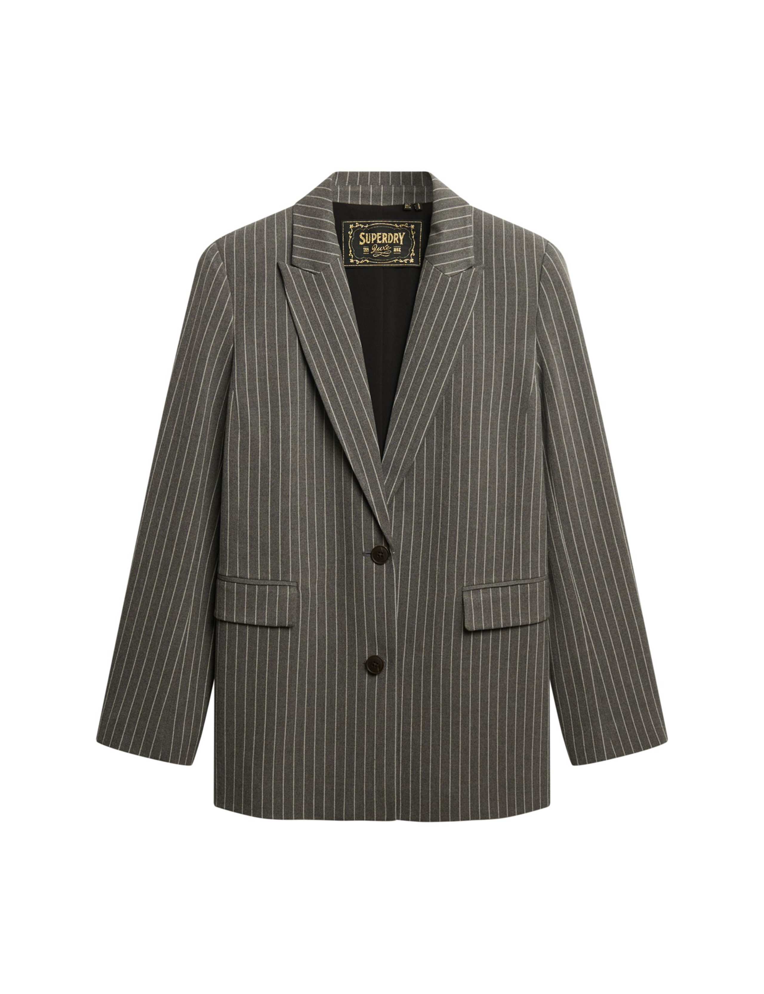 Pinstripe Slim Single Breasted Blazer 2 of 4