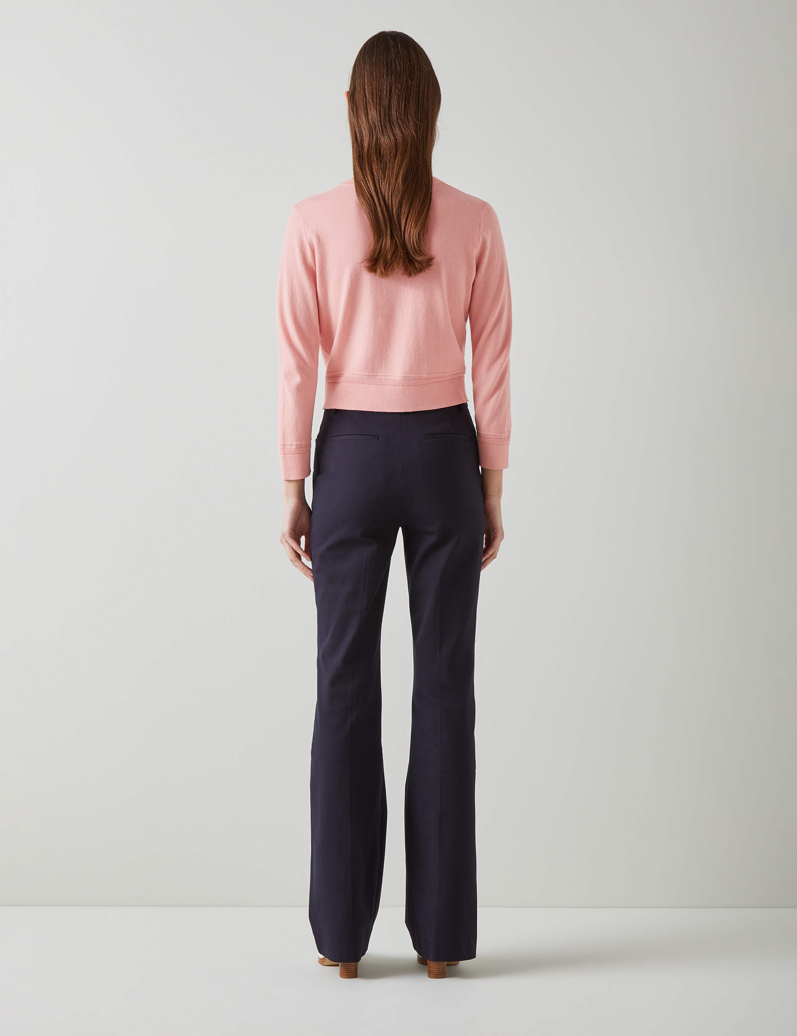 Cotton Rich Crew Neck Button Front Cardigan 3 of 4