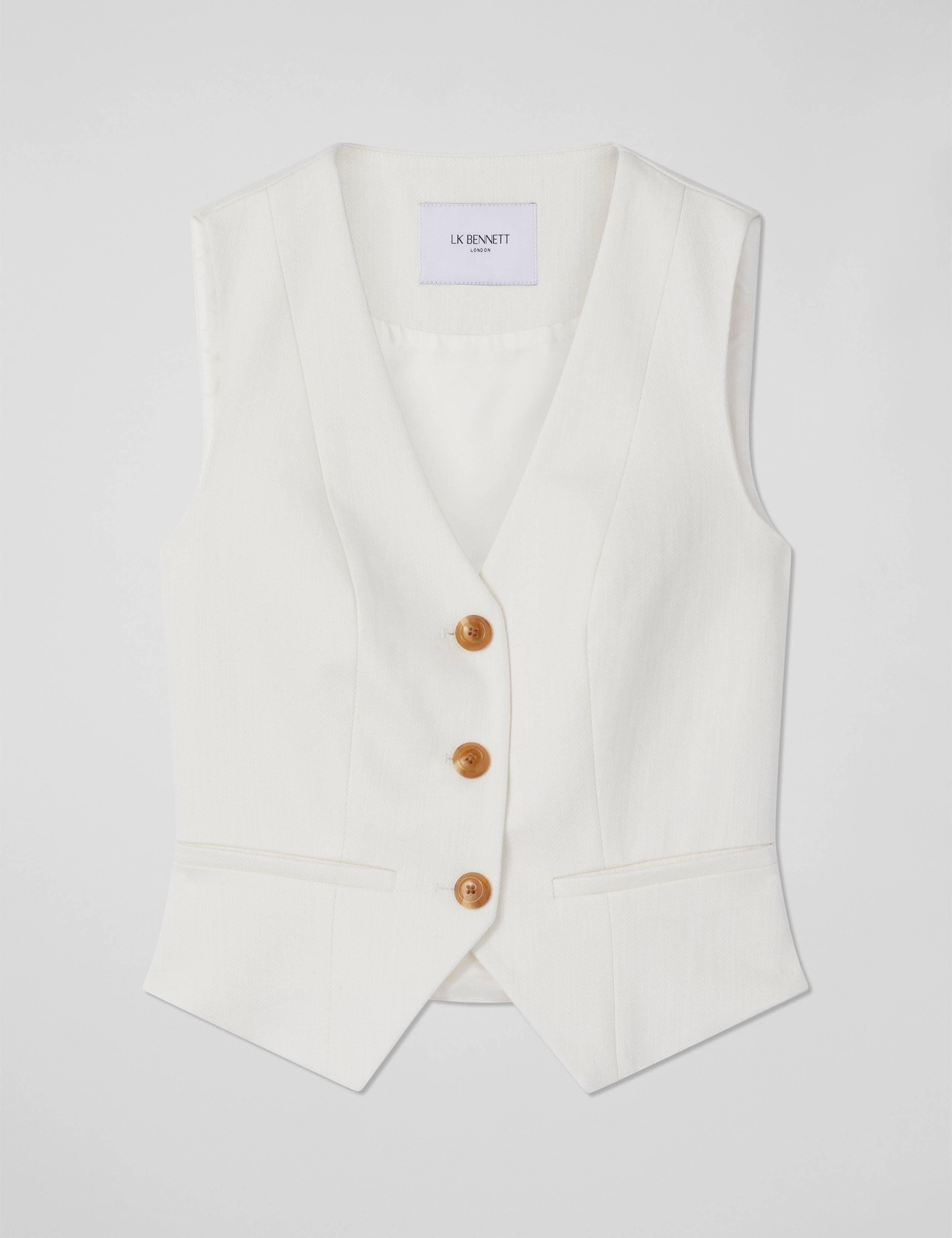 Pure Cotton Single Breasted Waistcoat 2 of 4