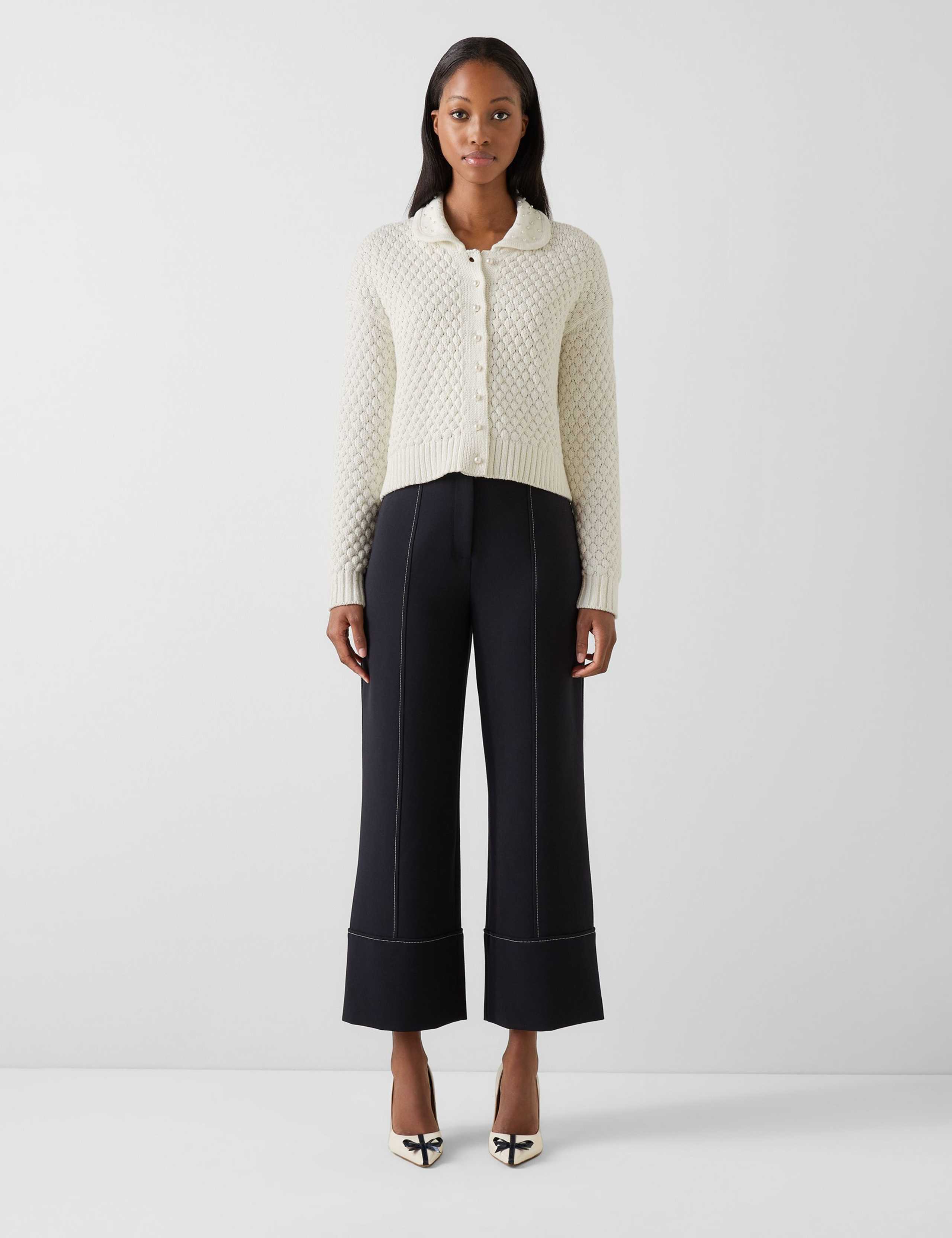 Pure Cotton Collared Button Front Cardigan 1 of 4