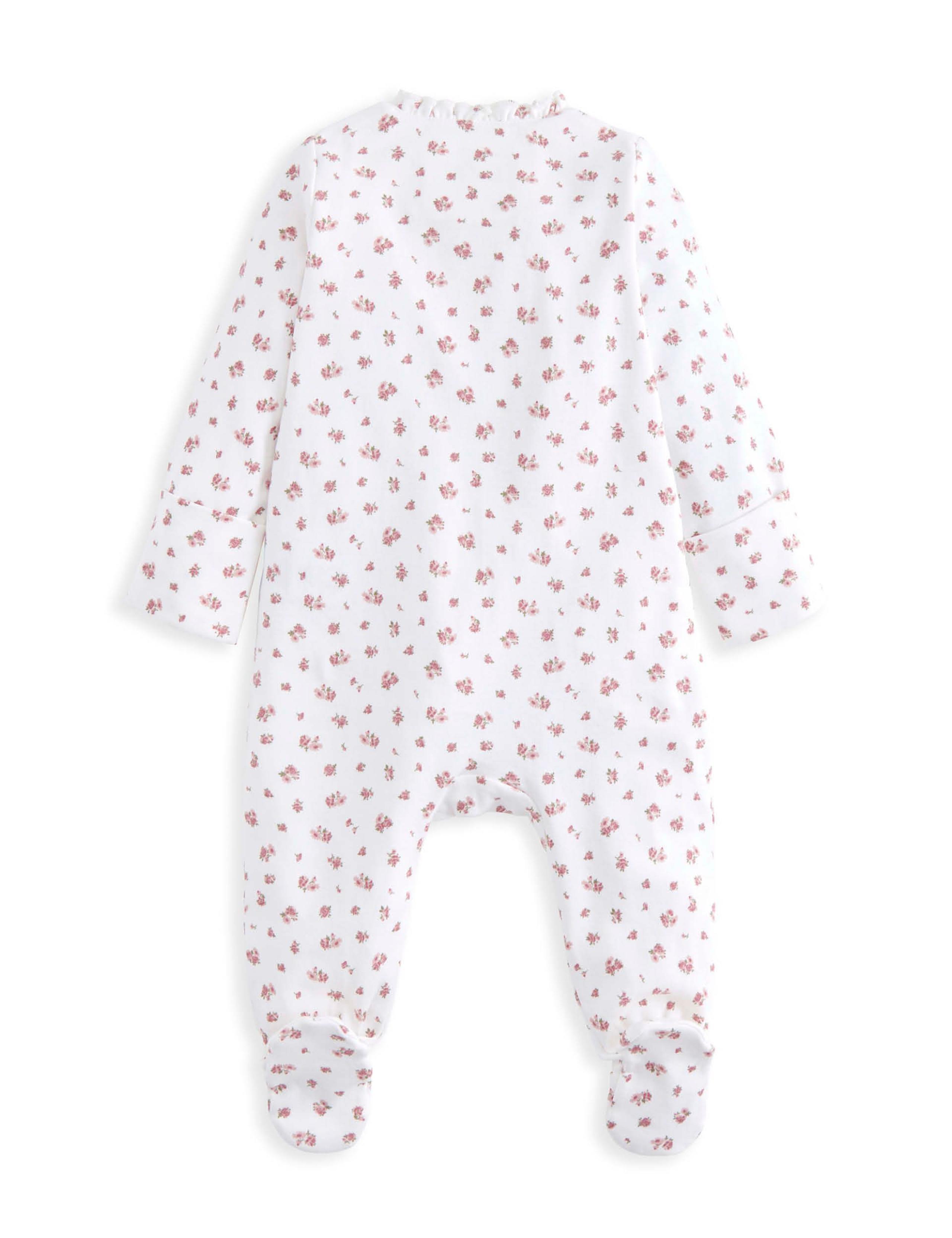 Pure Cotton Ditsy Floral All in One (0-12 Mths) 3 of 3