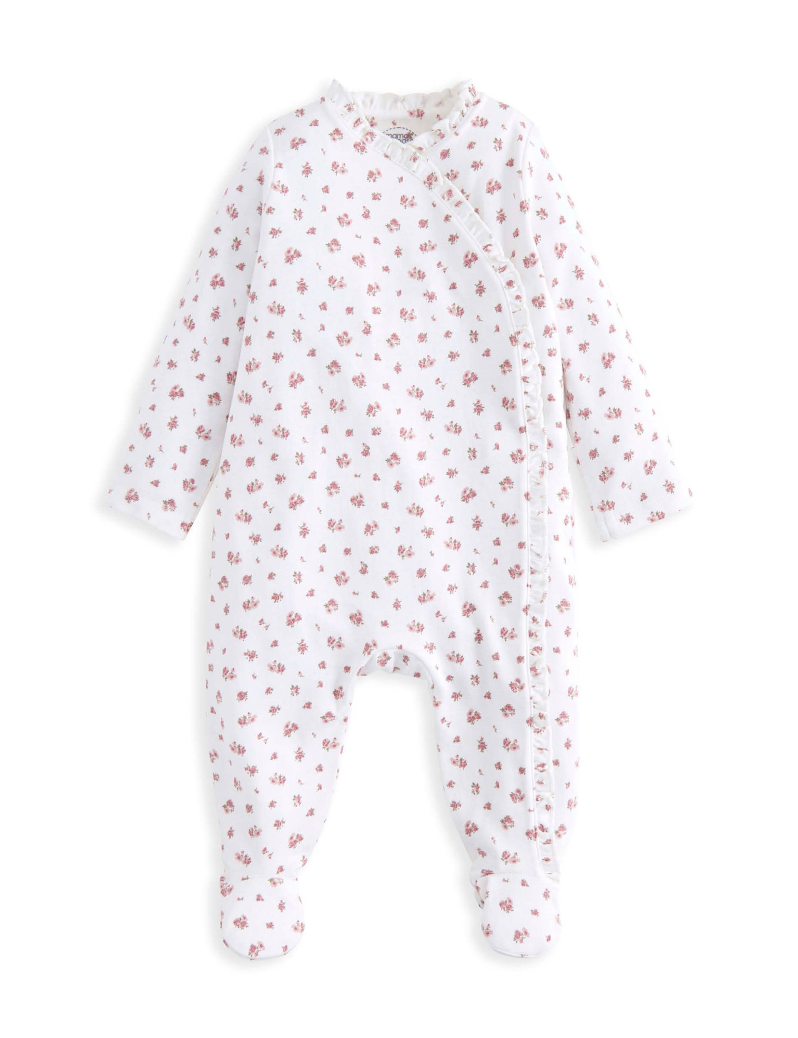 Pure Cotton Ditsy Floral All in One (0-12 Mths) 2 of 3