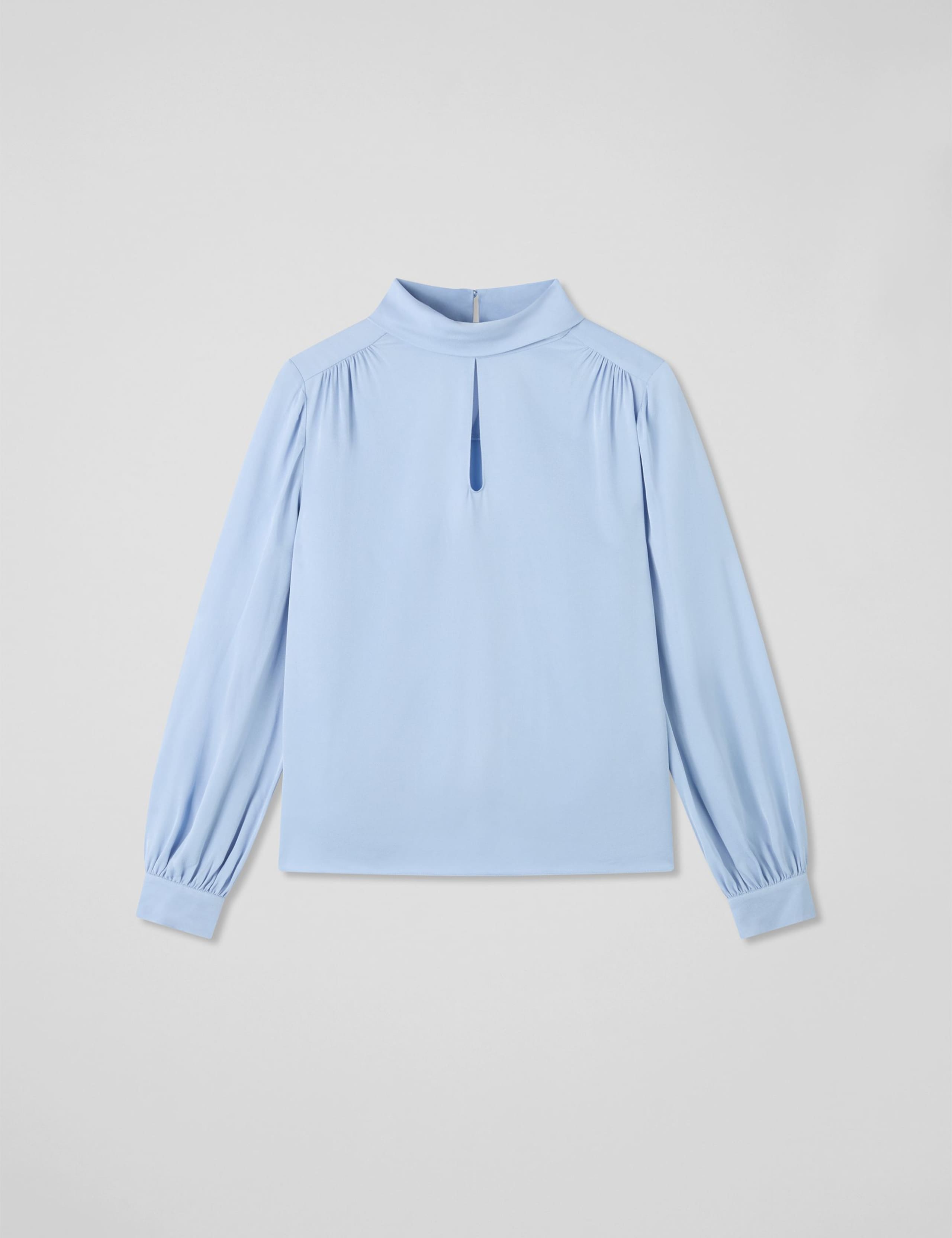 Roll Neck Keyhole Blouse 2 of 4